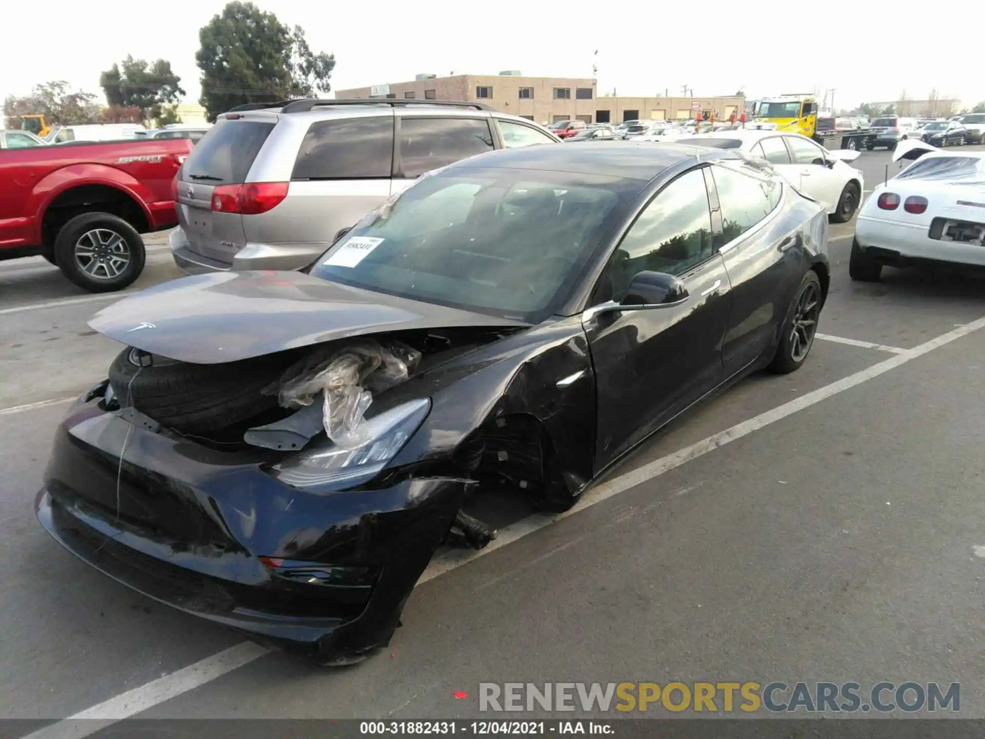 2 Photograph of a damaged car 5YJ3E1EB5KF451704 TESLA MODEL 3 2019