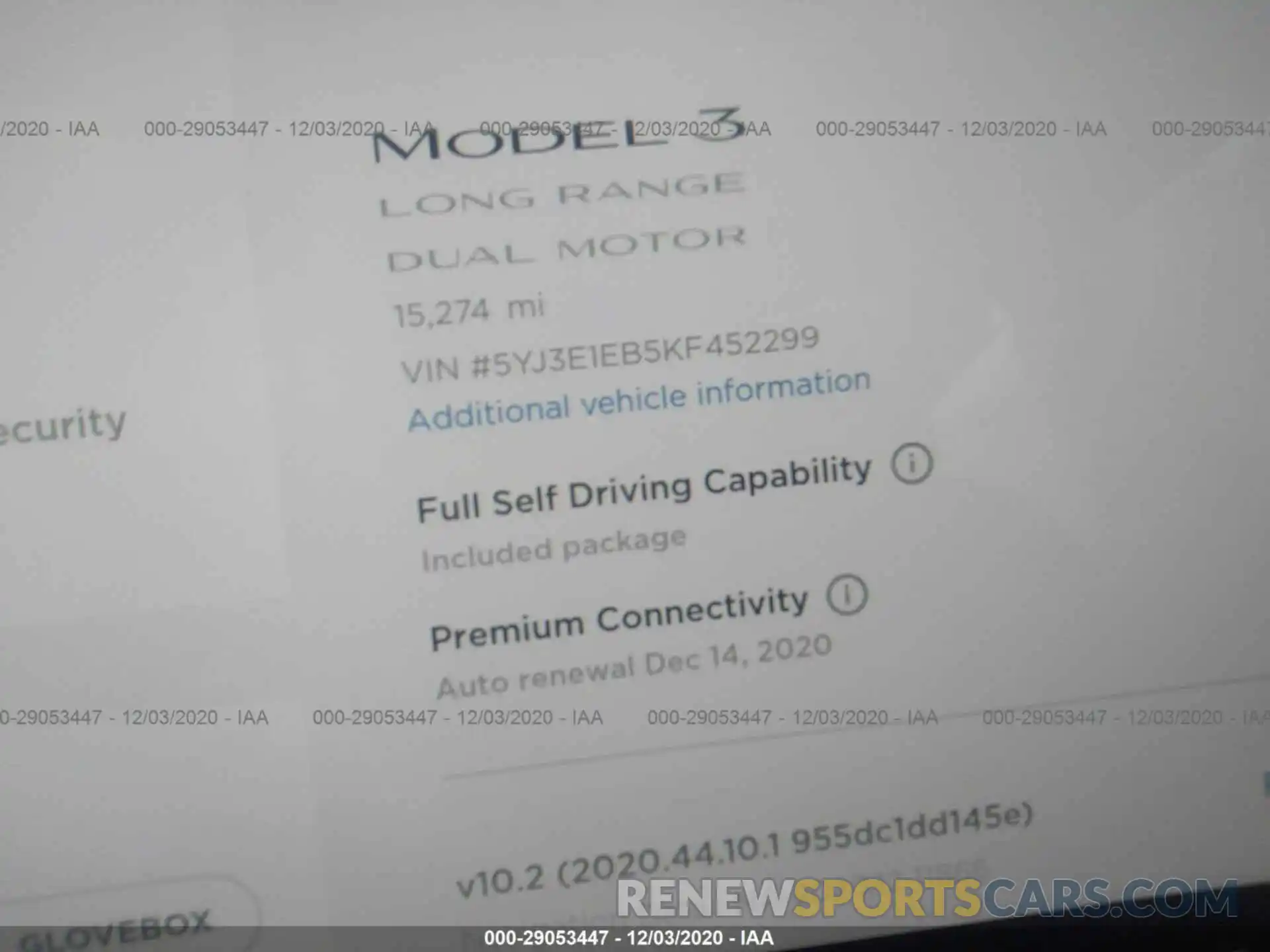 7 Photograph of a damaged car 5YJ3E1EB5KF452299 TESLA MODEL 3 2019