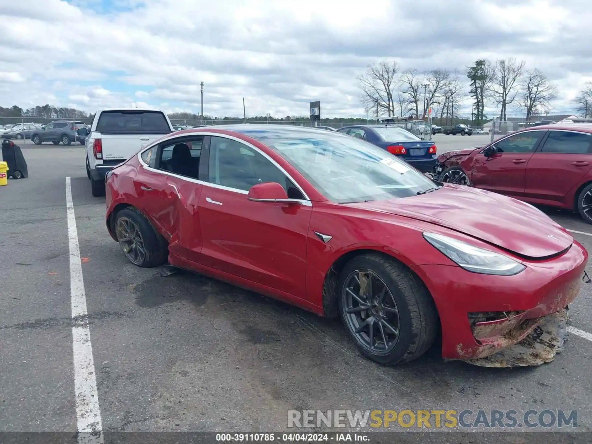 1 Photograph of a damaged car 5YJ3E1EB5KF452478 TESLA MODEL 3 2019