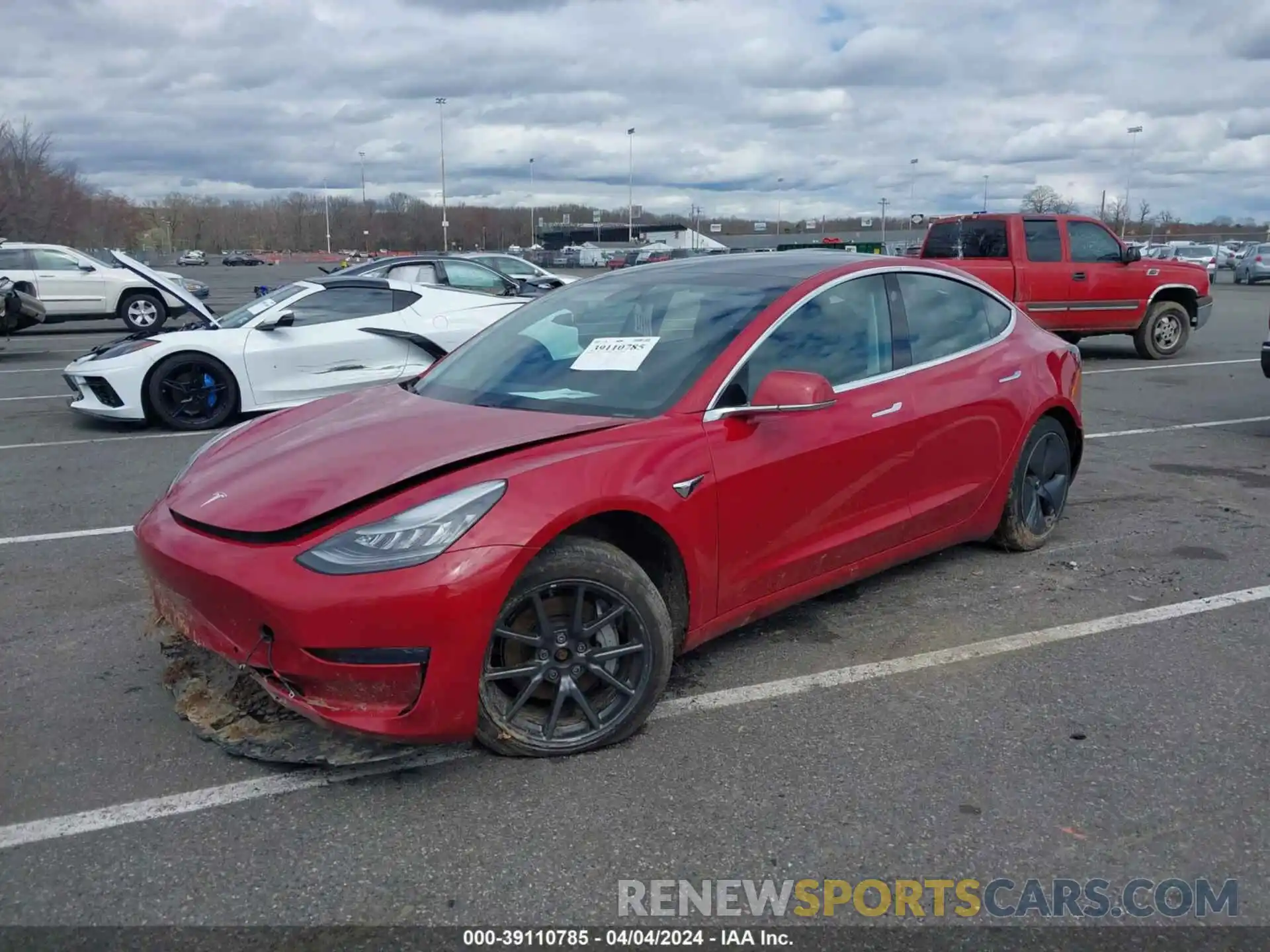 2 Photograph of a damaged car 5YJ3E1EB5KF452478 TESLA MODEL 3 2019