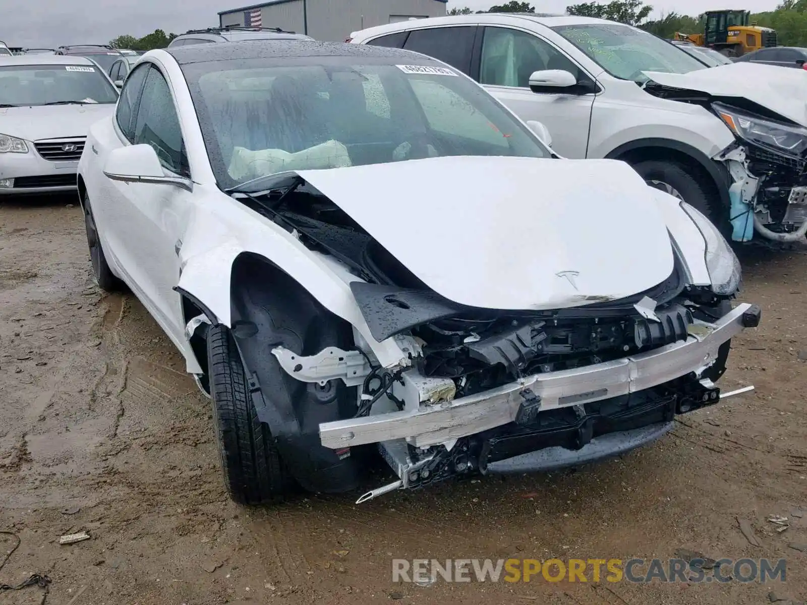 1 Photograph of a damaged car 5YJ3E1EB5KF452917 TESLA MODEL 3 2019