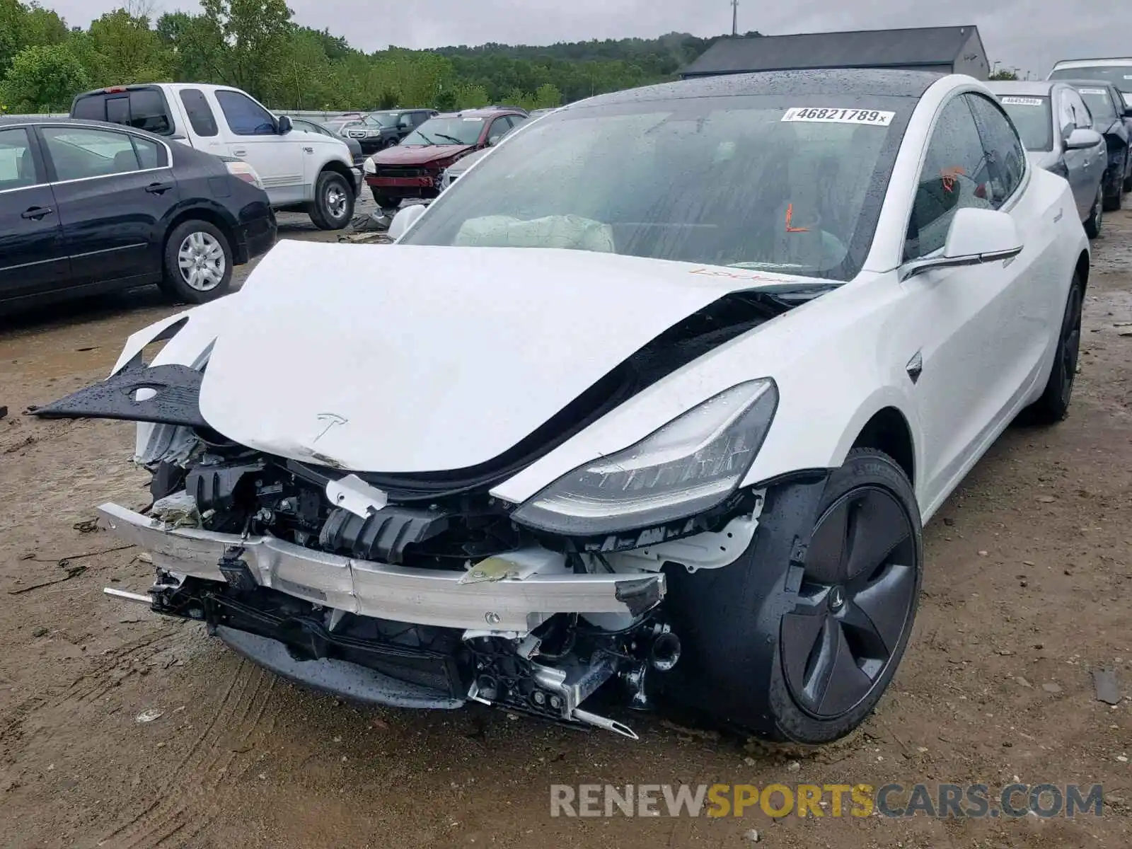 2 Photograph of a damaged car 5YJ3E1EB5KF452917 TESLA MODEL 3 2019