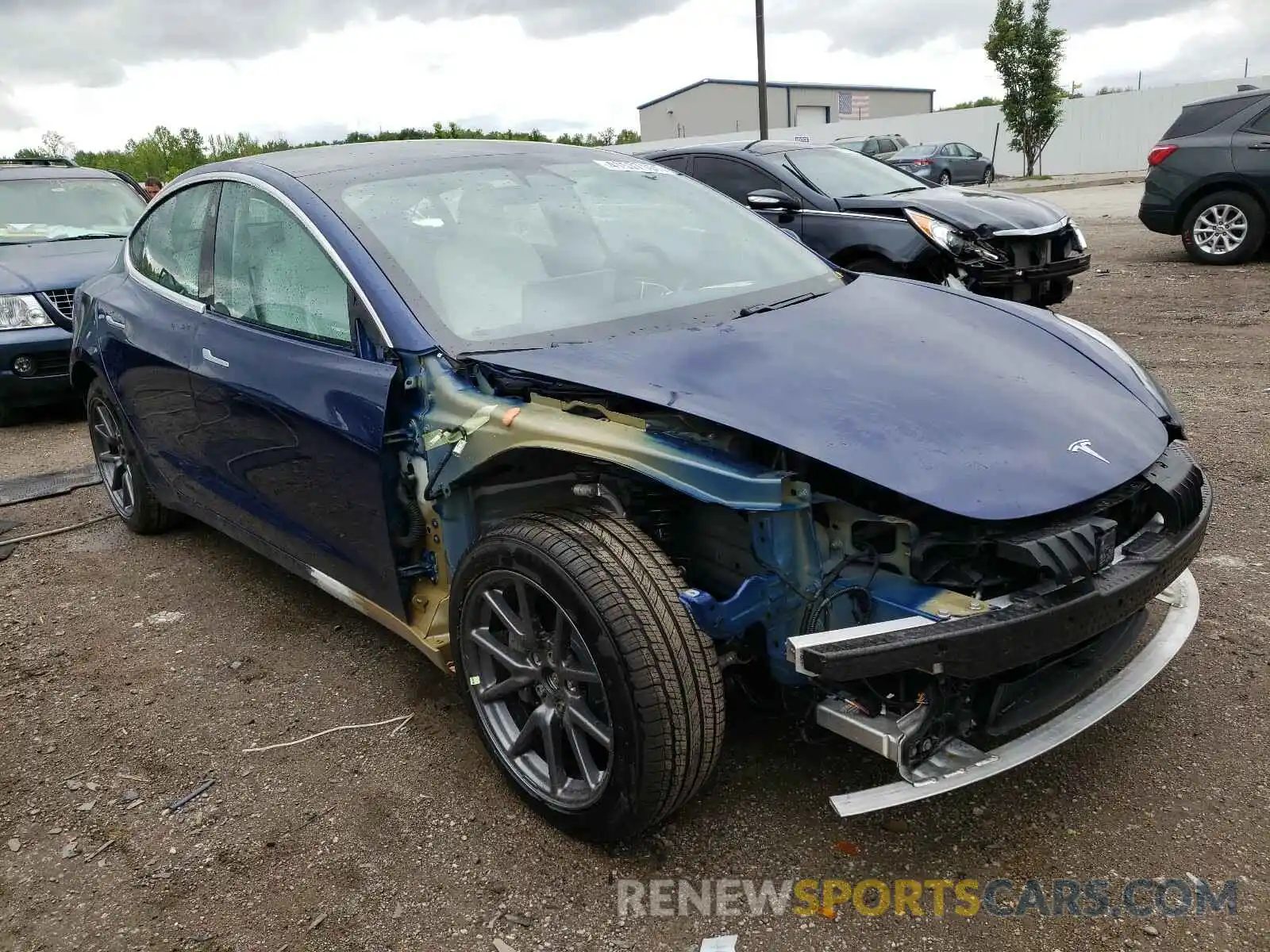 1 Photograph of a damaged car 5YJ3E1EB5KF454361 TESLA MODEL 3 2019