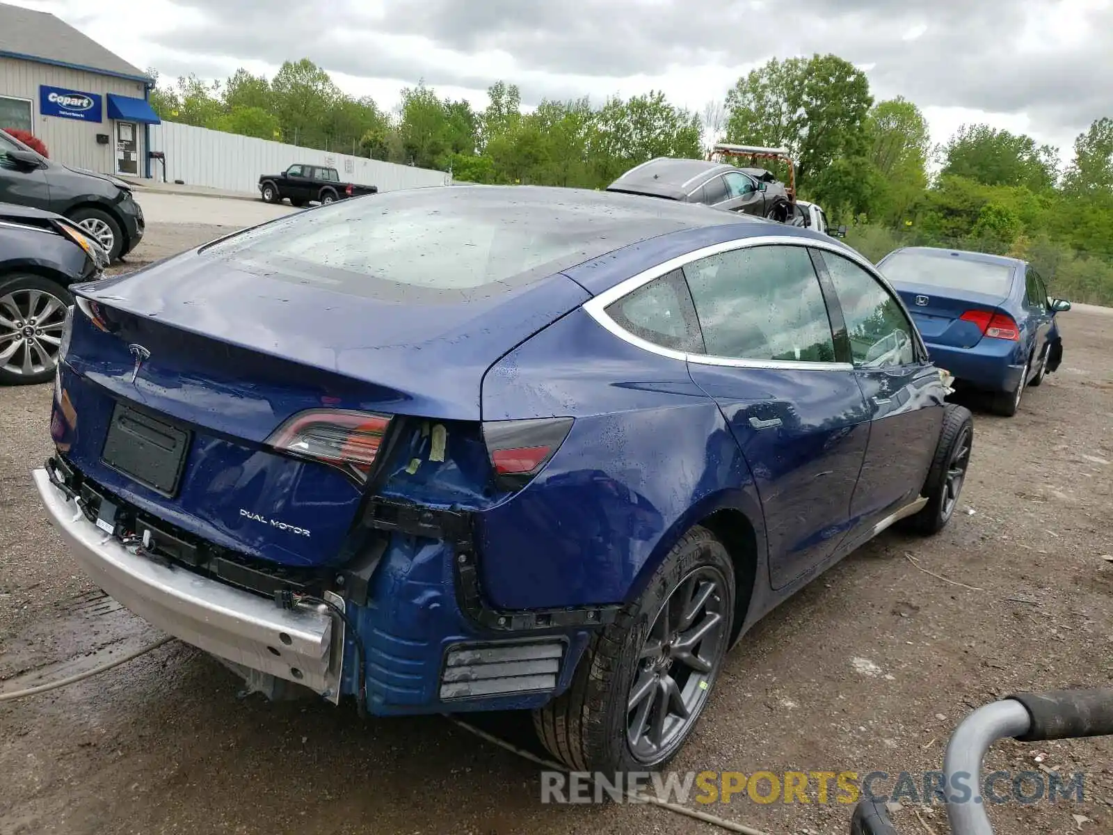 4 Photograph of a damaged car 5YJ3E1EB5KF454361 TESLA MODEL 3 2019