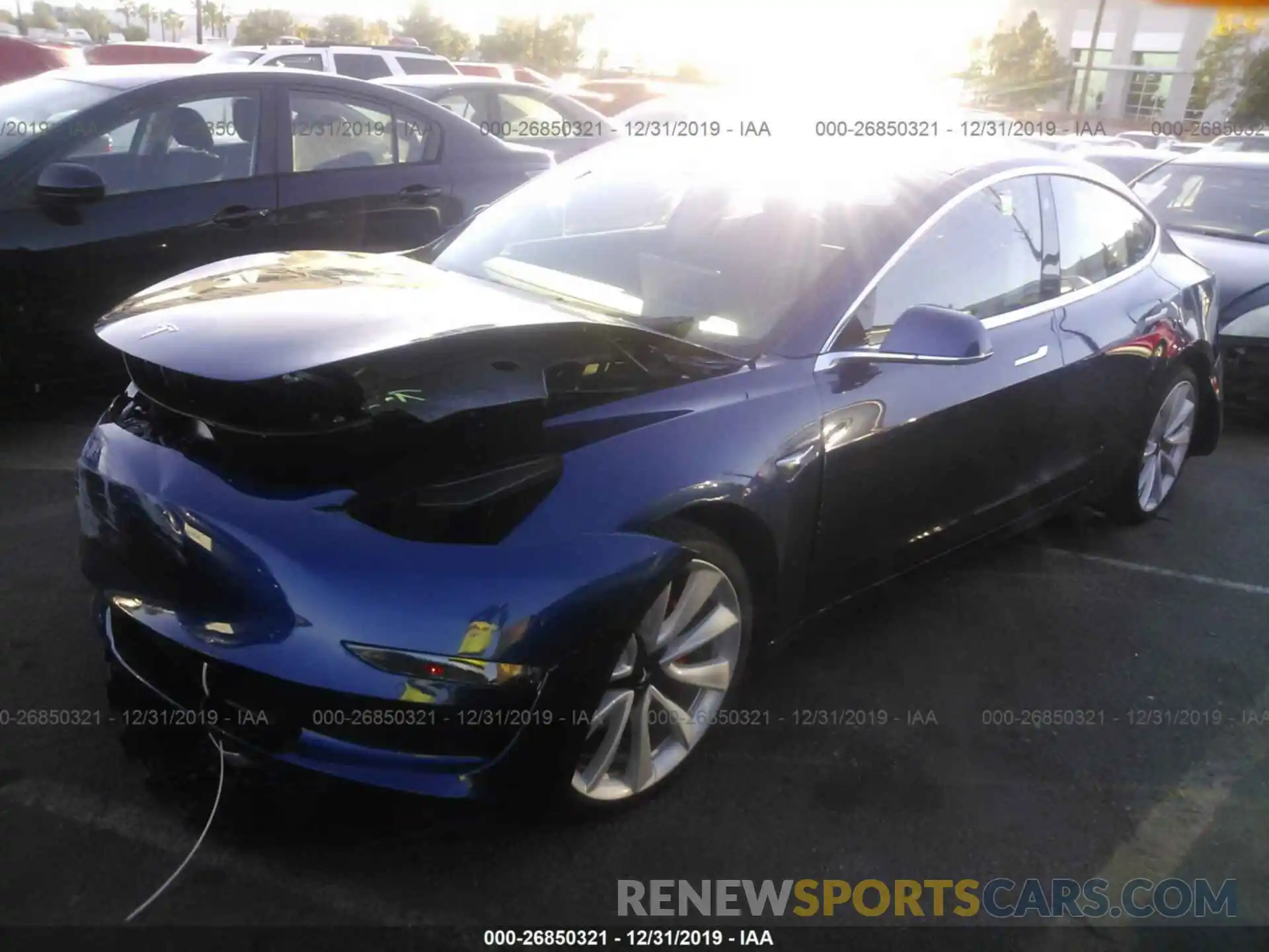 2 Photograph of a damaged car 5YJ3E1EB5KF464517 TESLA MODEL 3 2019