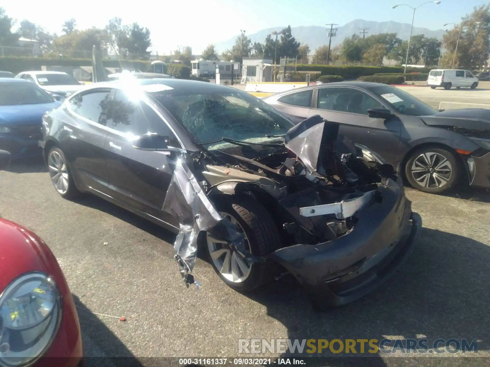 1 Photograph of a damaged car 5YJ3E1EB5KF465182 TESLA MODEL 3 2019