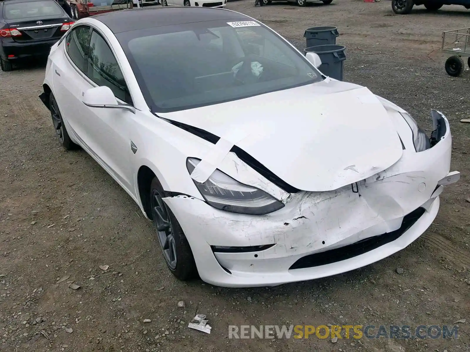 1 Photograph of a damaged car 5YJ3E1EB5KF469765 TESLA MODEL 3 2019