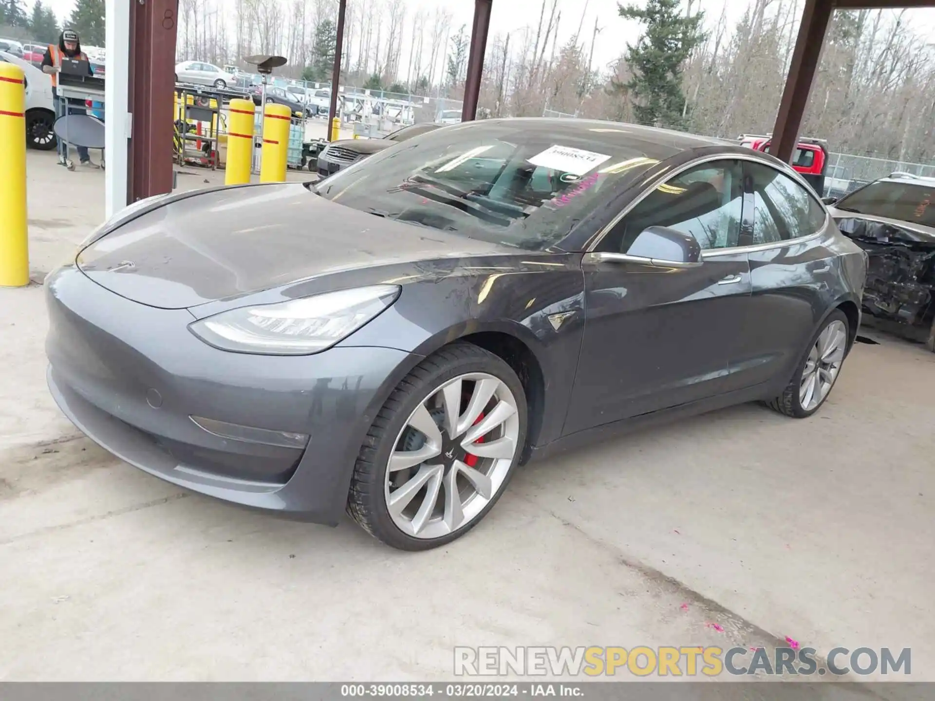 2 Photograph of a damaged car 5YJ3E1EB5KF477574 TESLA MODEL 3 2019