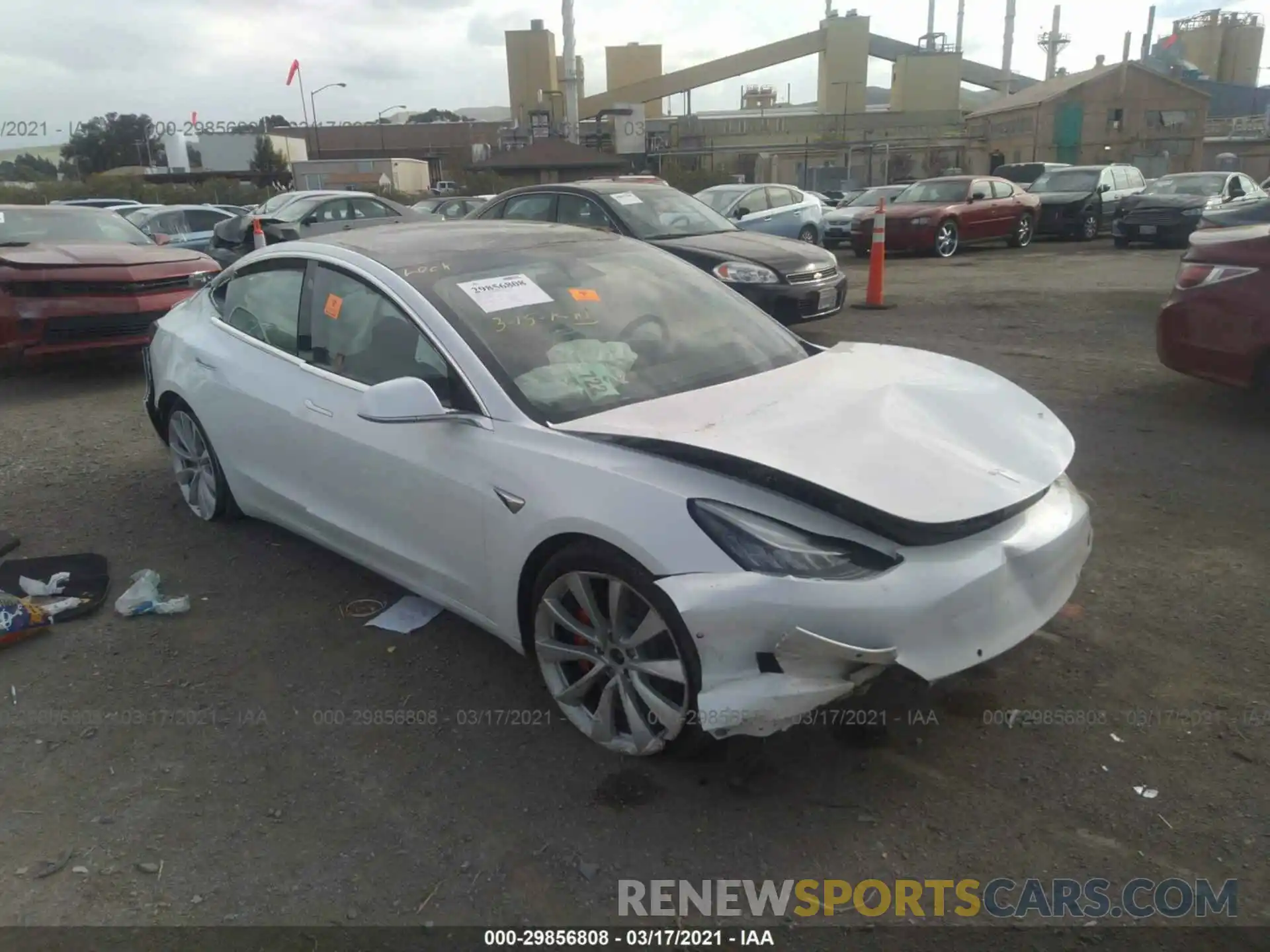 1 Photograph of a damaged car 5YJ3E1EB5KF487859 TESLA MODEL 3 2019