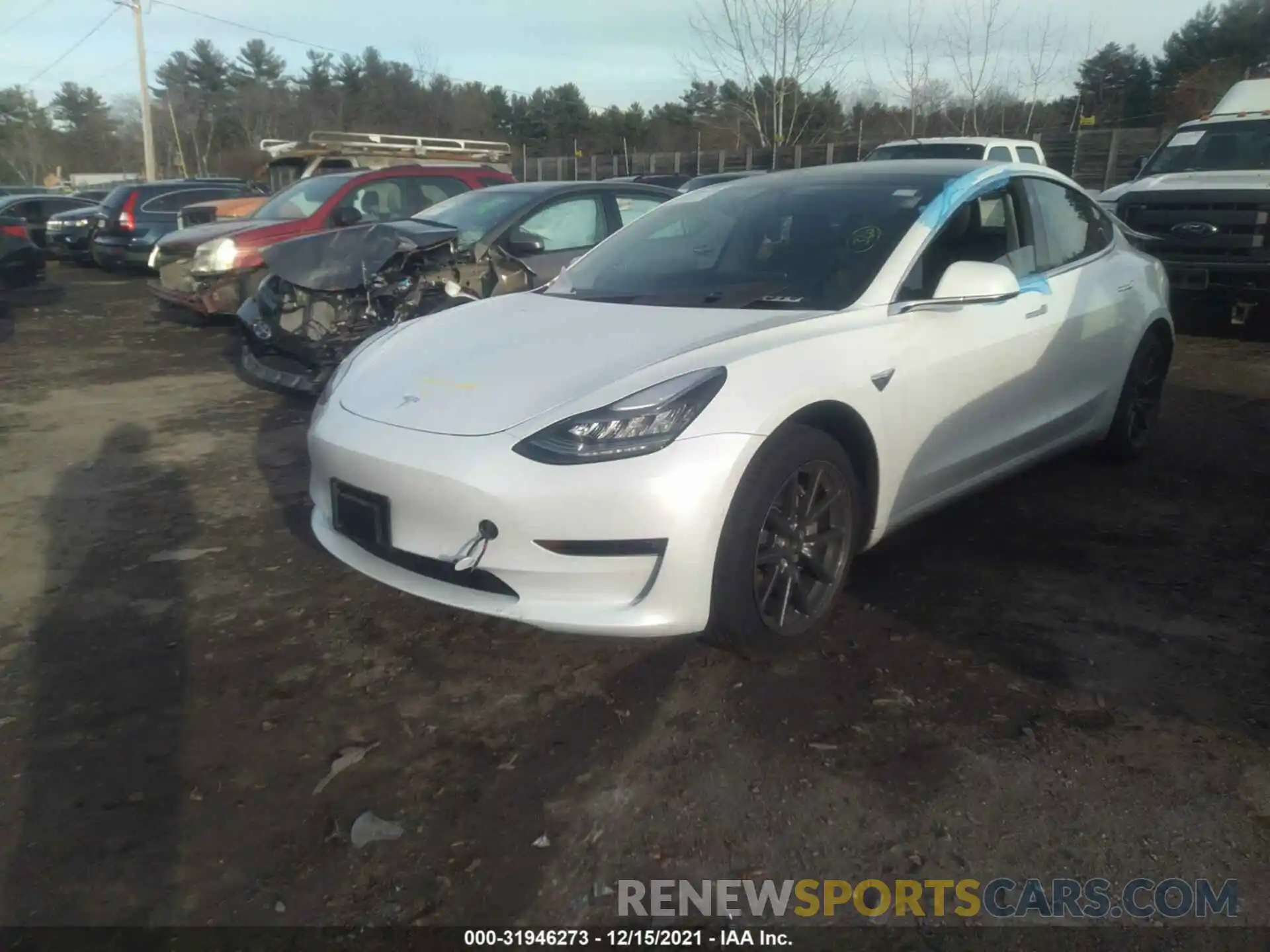 2 Фотография поврежденного автомобиля 5YJ3E1EB5KF493984 TESLA MODEL 3 2019