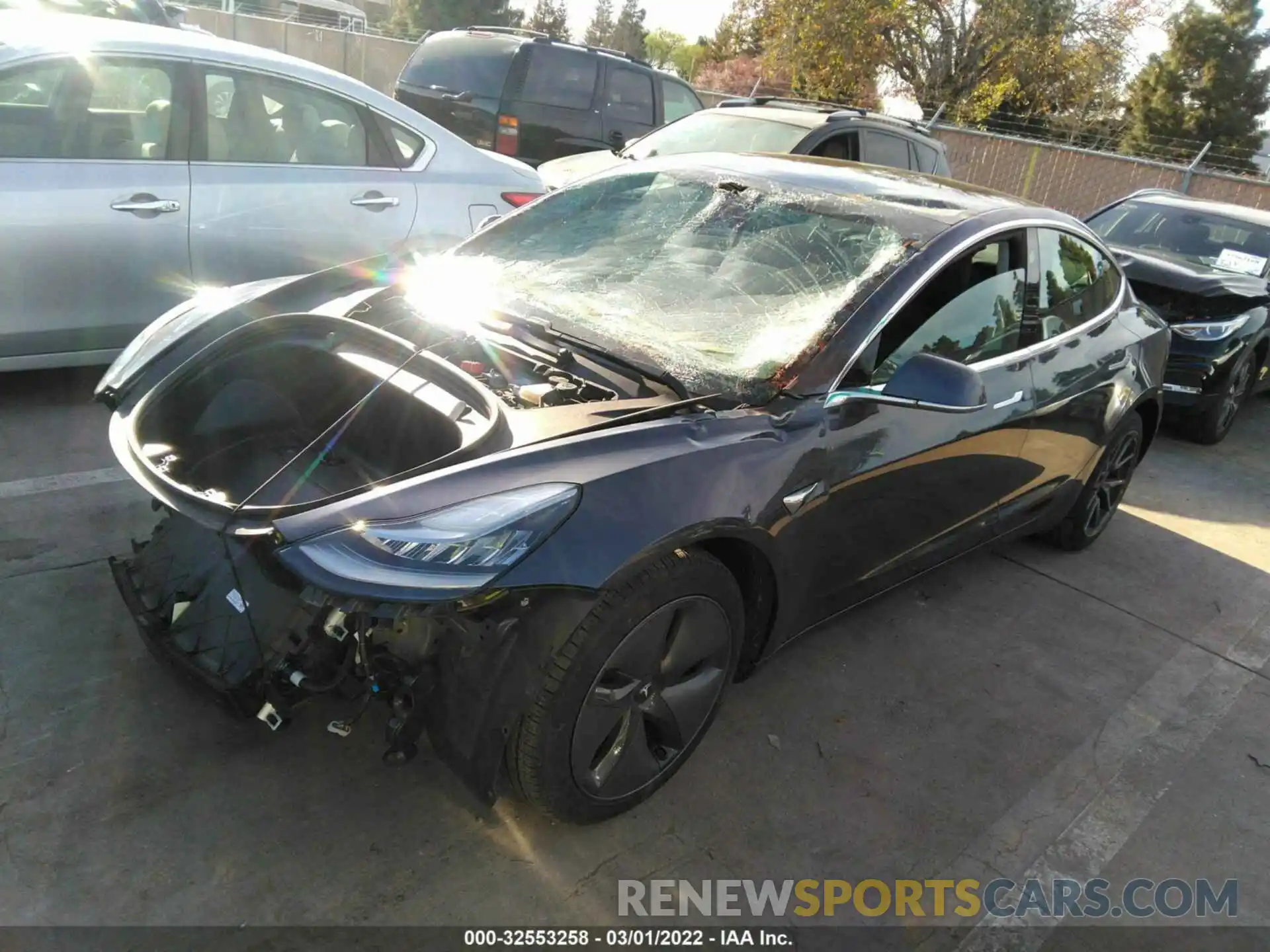 2 Photograph of a damaged car 5YJ3E1EB5KF510041 TESLA MODEL 3 2019