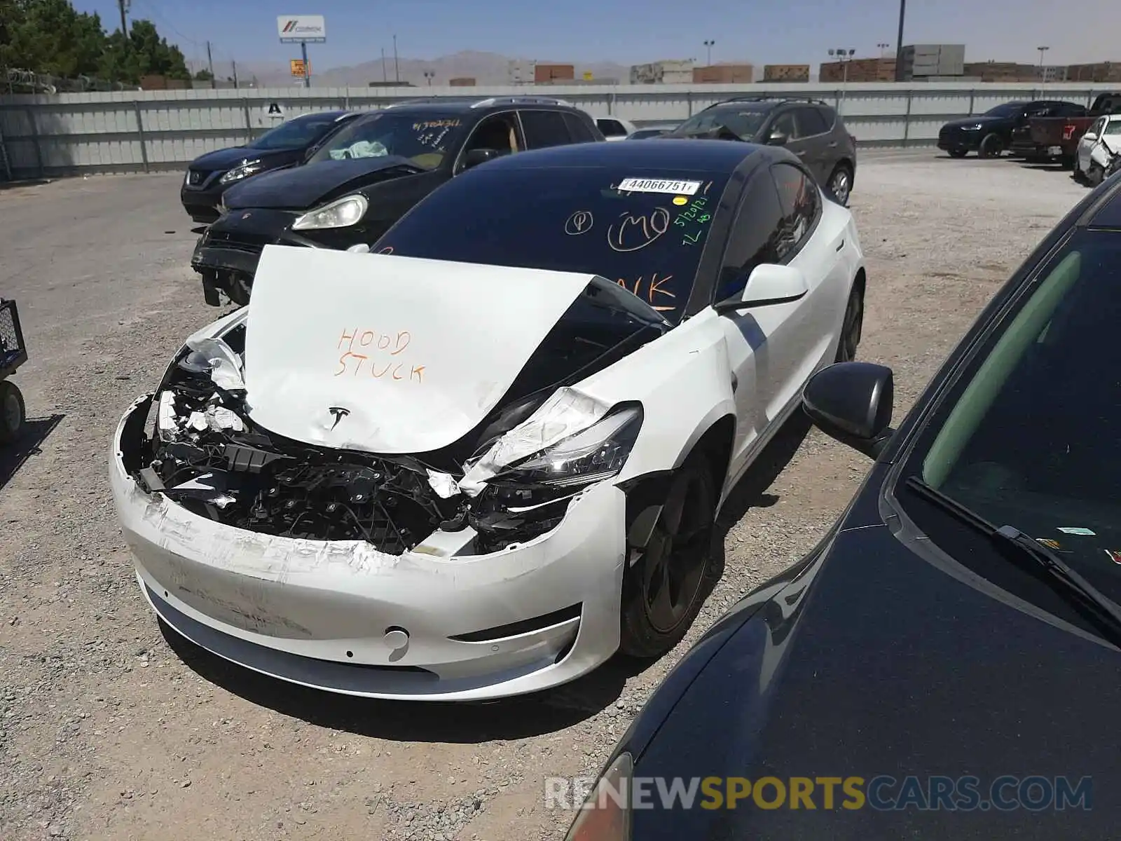 2 Photograph of a damaged car 5YJ3E1EB5KF510475 TESLA MODEL 3 2019