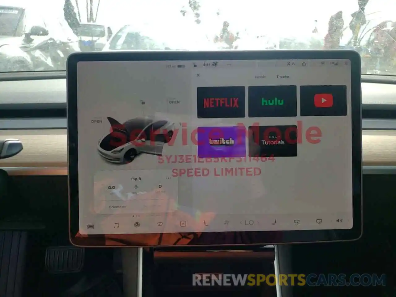 9 Photograph of a damaged car 5YJ3E1EB5KF511464 TESLA MODEL 3 2019