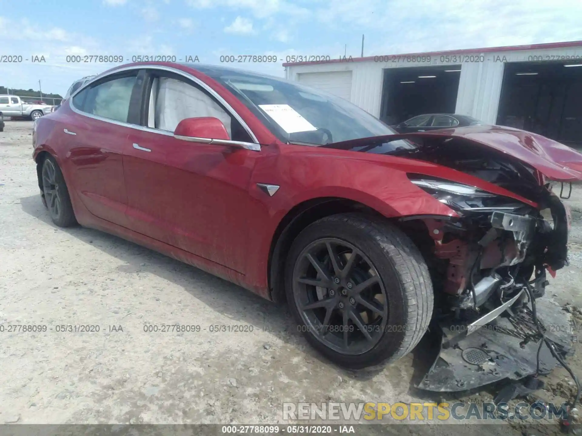 1 Photograph of a damaged car 5YJ3E1EB6KF193922 TESLA MODEL 3 2019