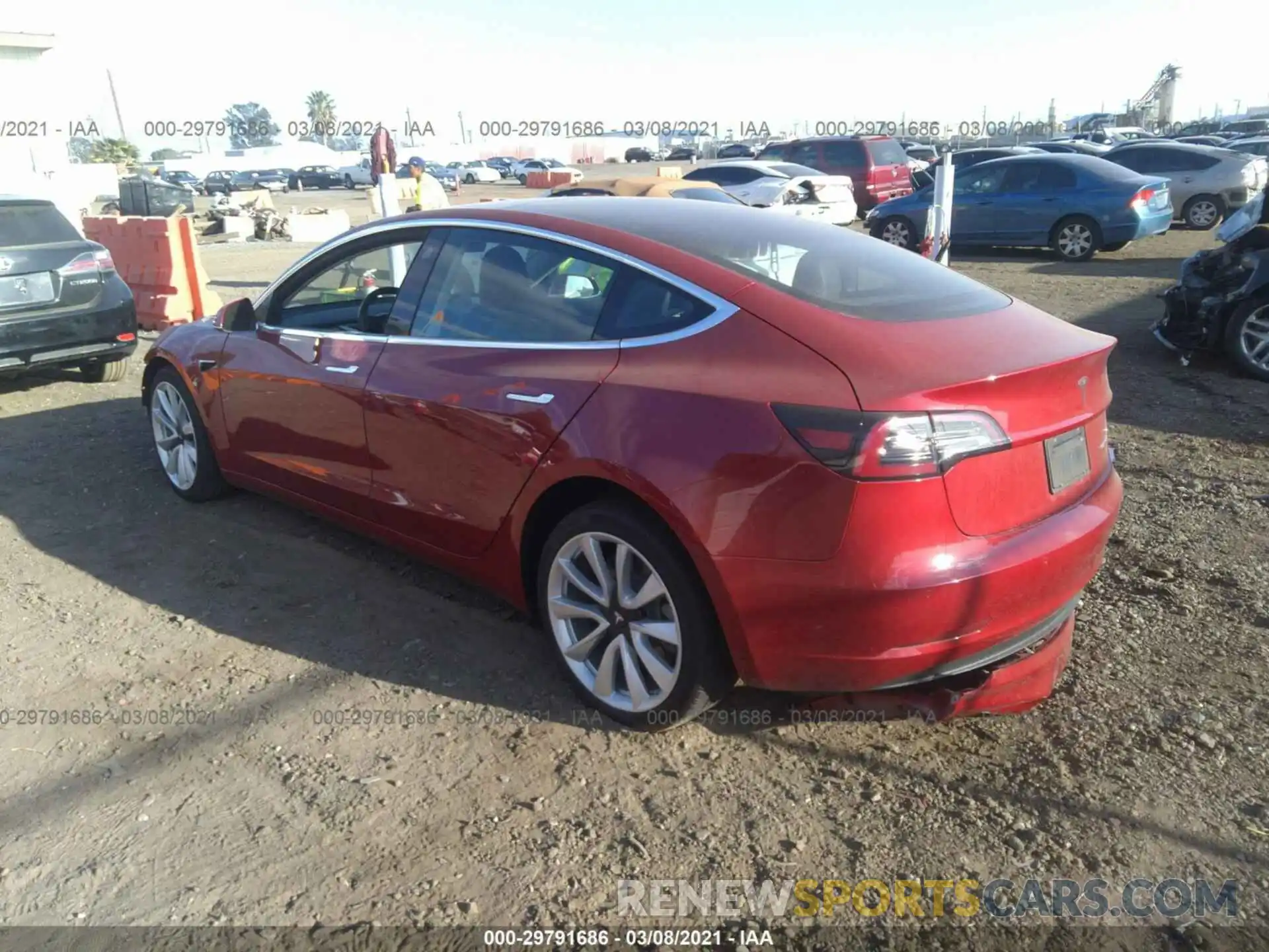 3 Photograph of a damaged car 5YJ3E1EB6KF193967 TESLA MODEL 3 2019