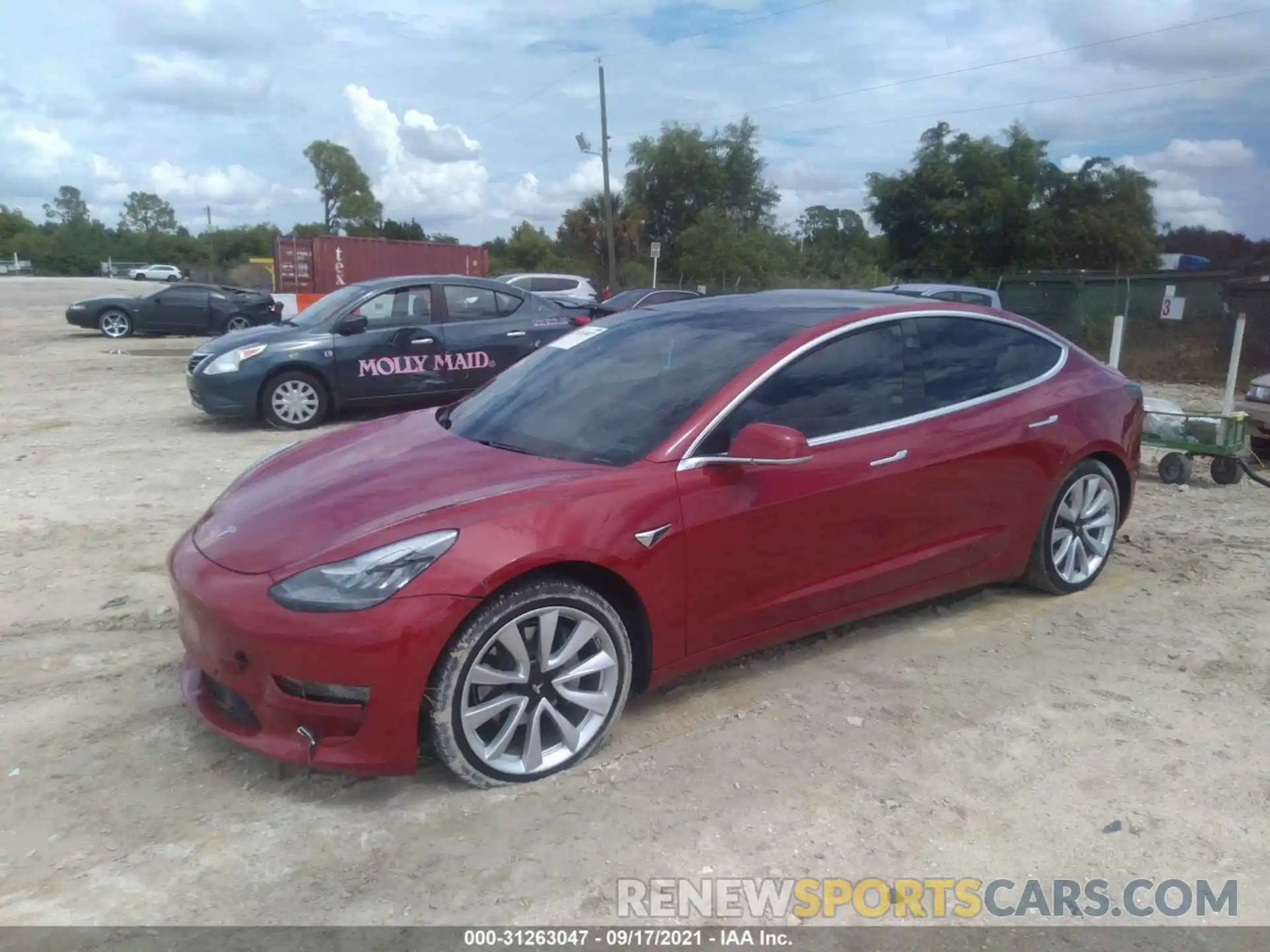 2 Photograph of a damaged car 5YJ3E1EB6KF194536 TESLA MODEL 3 2019