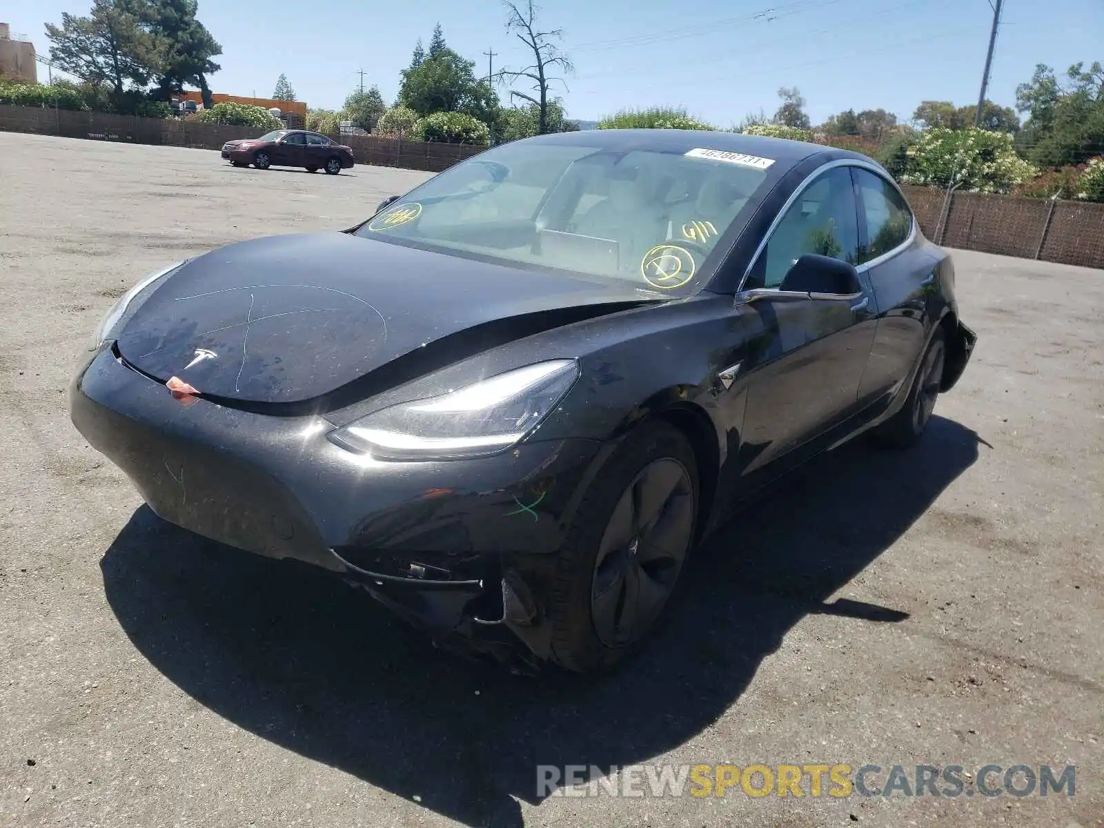 2 Photograph of a damaged car 5YJ3E1EB6KF194987 TESLA MODEL 3 2019