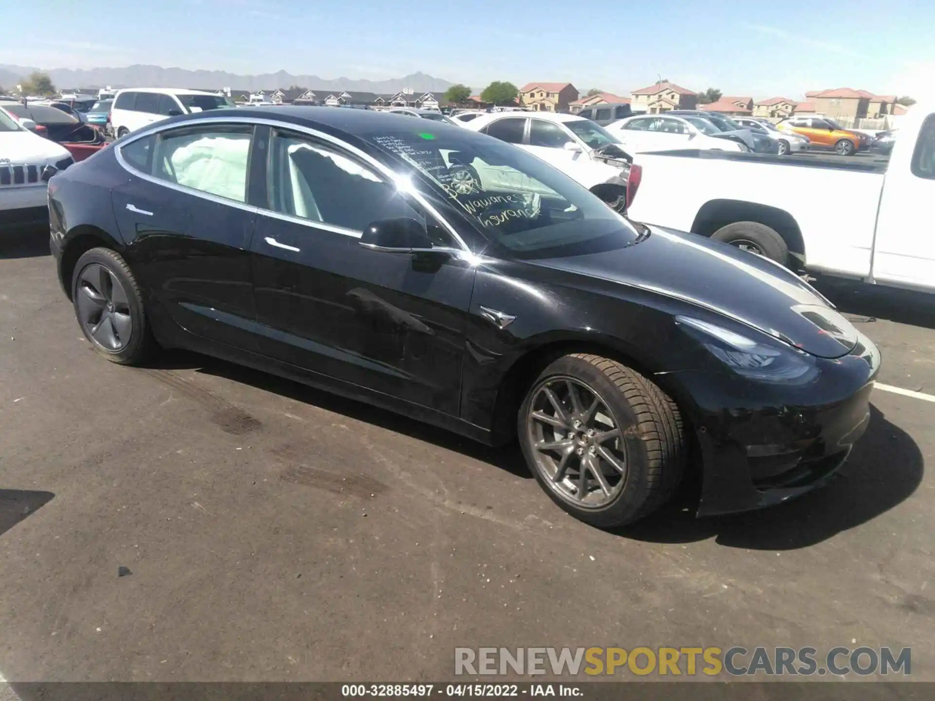 1 Photograph of a damaged car 5YJ3E1EB6KF197212 TESLA MODEL 3 2019