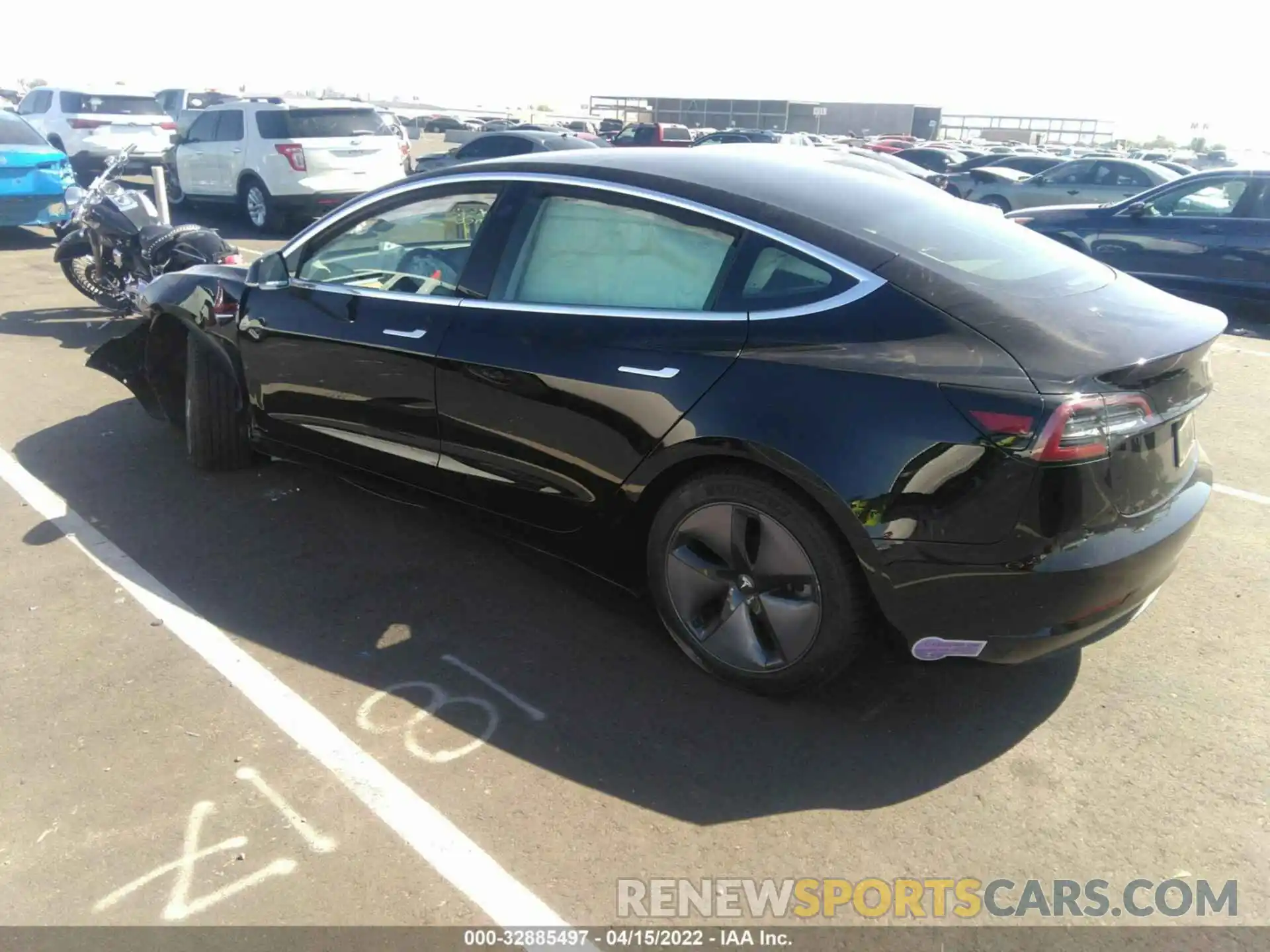 3 Photograph of a damaged car 5YJ3E1EB6KF197212 TESLA MODEL 3 2019