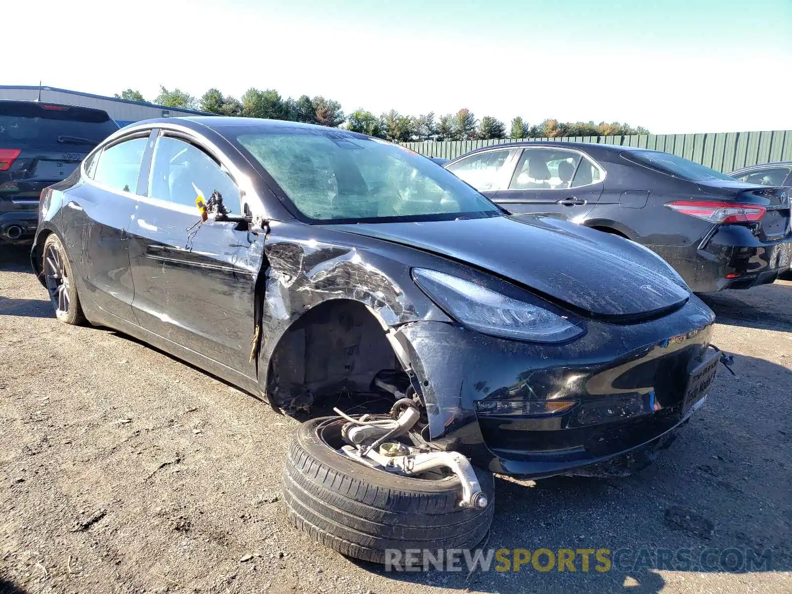 1 Photograph of a damaged car 5YJ3E1EB6KF199011 TESLA MODEL 3 2019