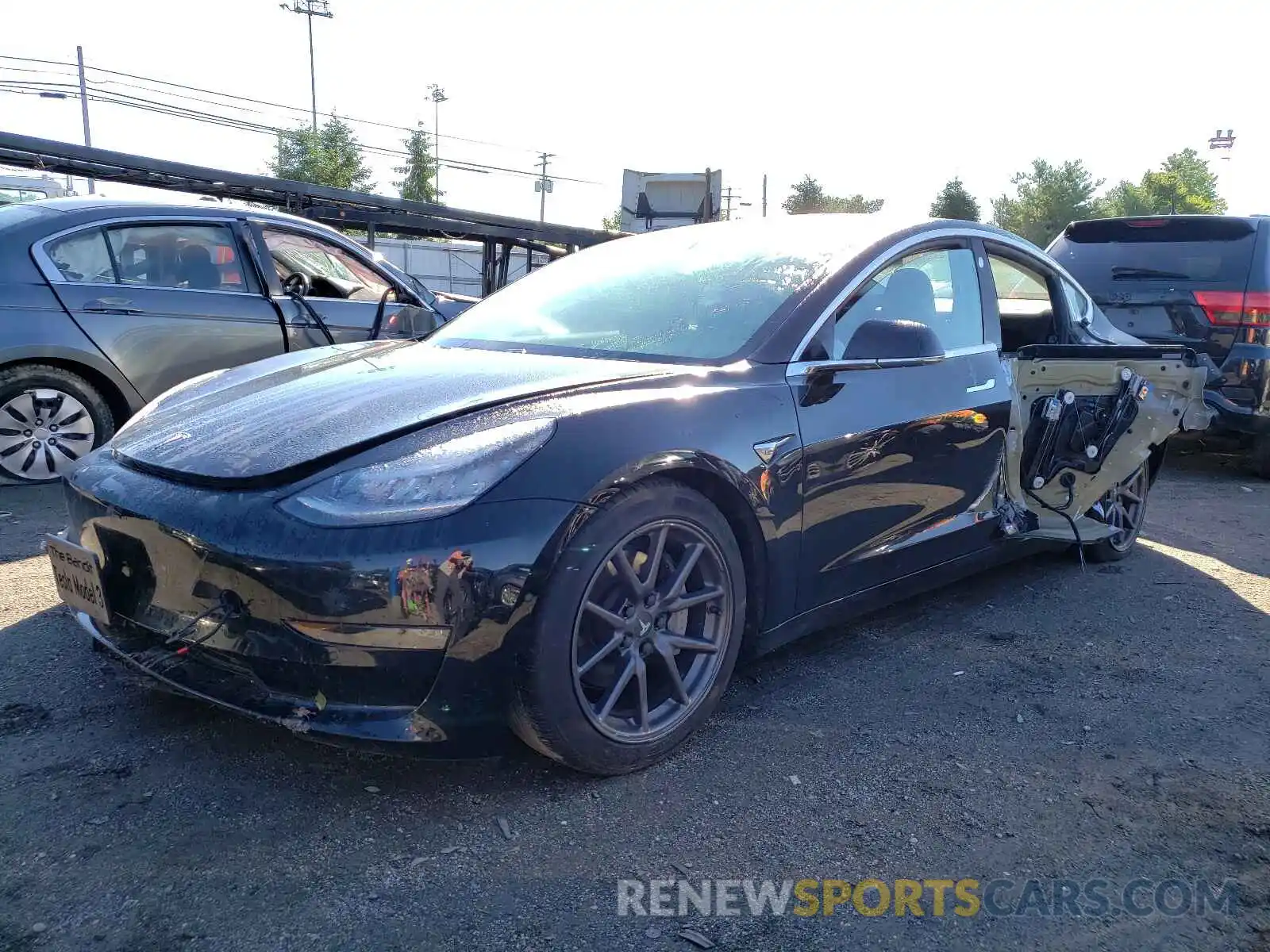 2 Photograph of a damaged car 5YJ3E1EB6KF199011 TESLA MODEL 3 2019