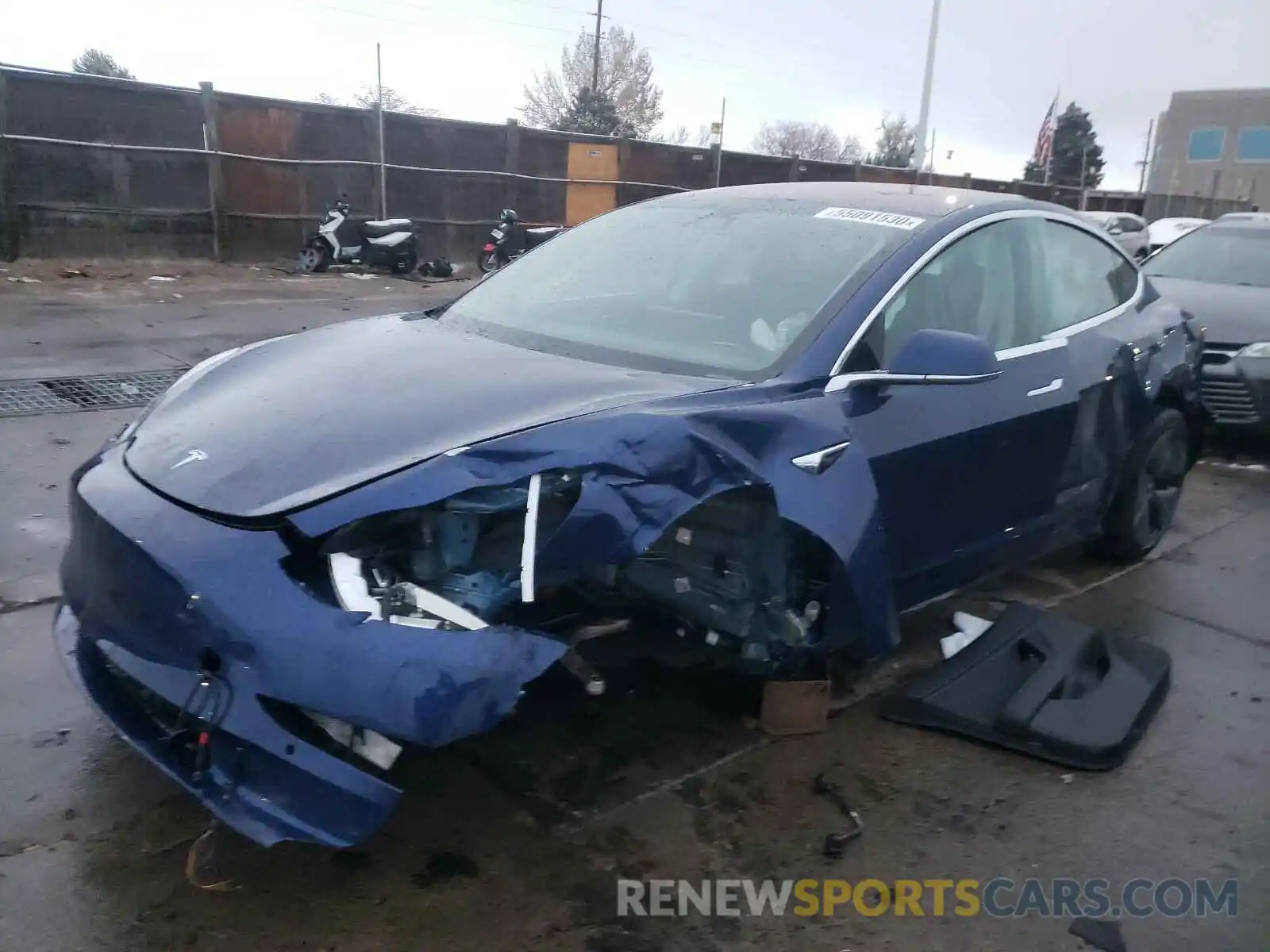 2 Photograph of a damaged car 5YJ3E1EB6KF199297 TESLA MODEL 3 2019