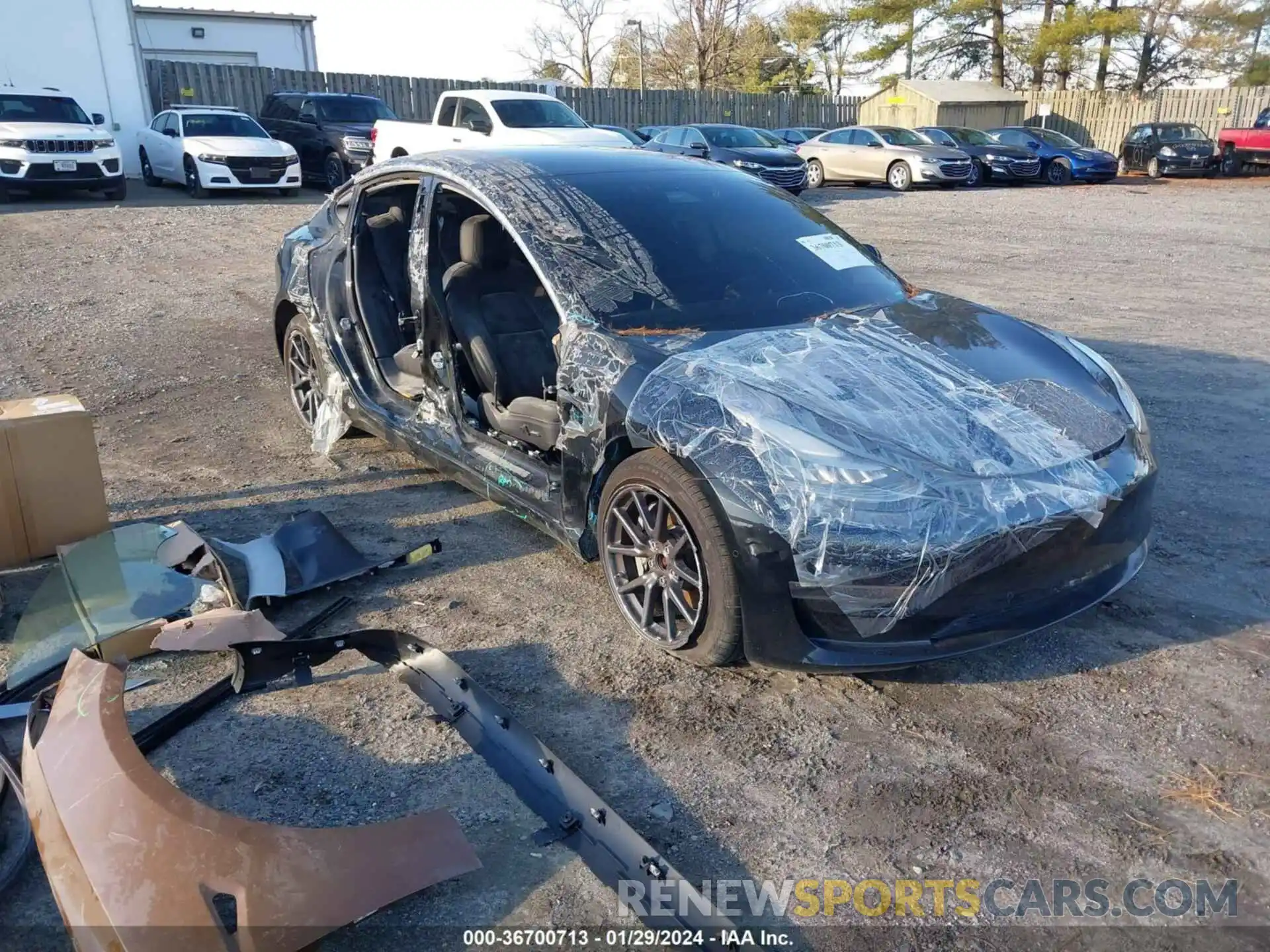 1 Photograph of a damaged car 5YJ3E1EB6KF208953 TESLA MODEL 3 2019