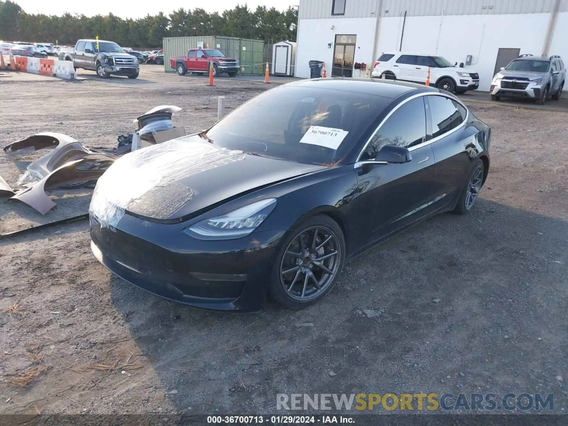 2 Photograph of a damaged car 5YJ3E1EB6KF208953 TESLA MODEL 3 2019