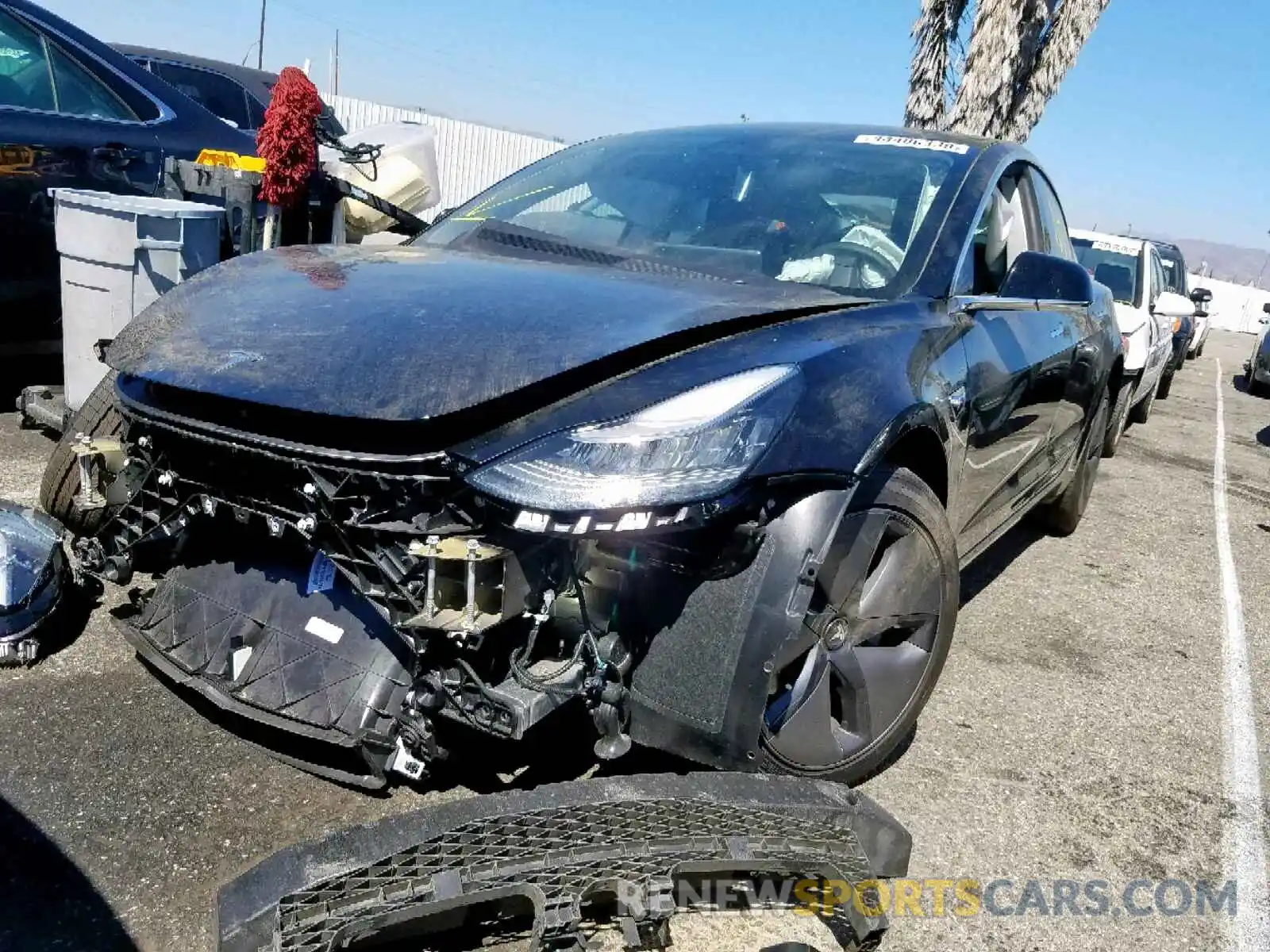 2 Photograph of a damaged car 5YJ3E1EB6KF209181 TESLA MODEL 3 2019