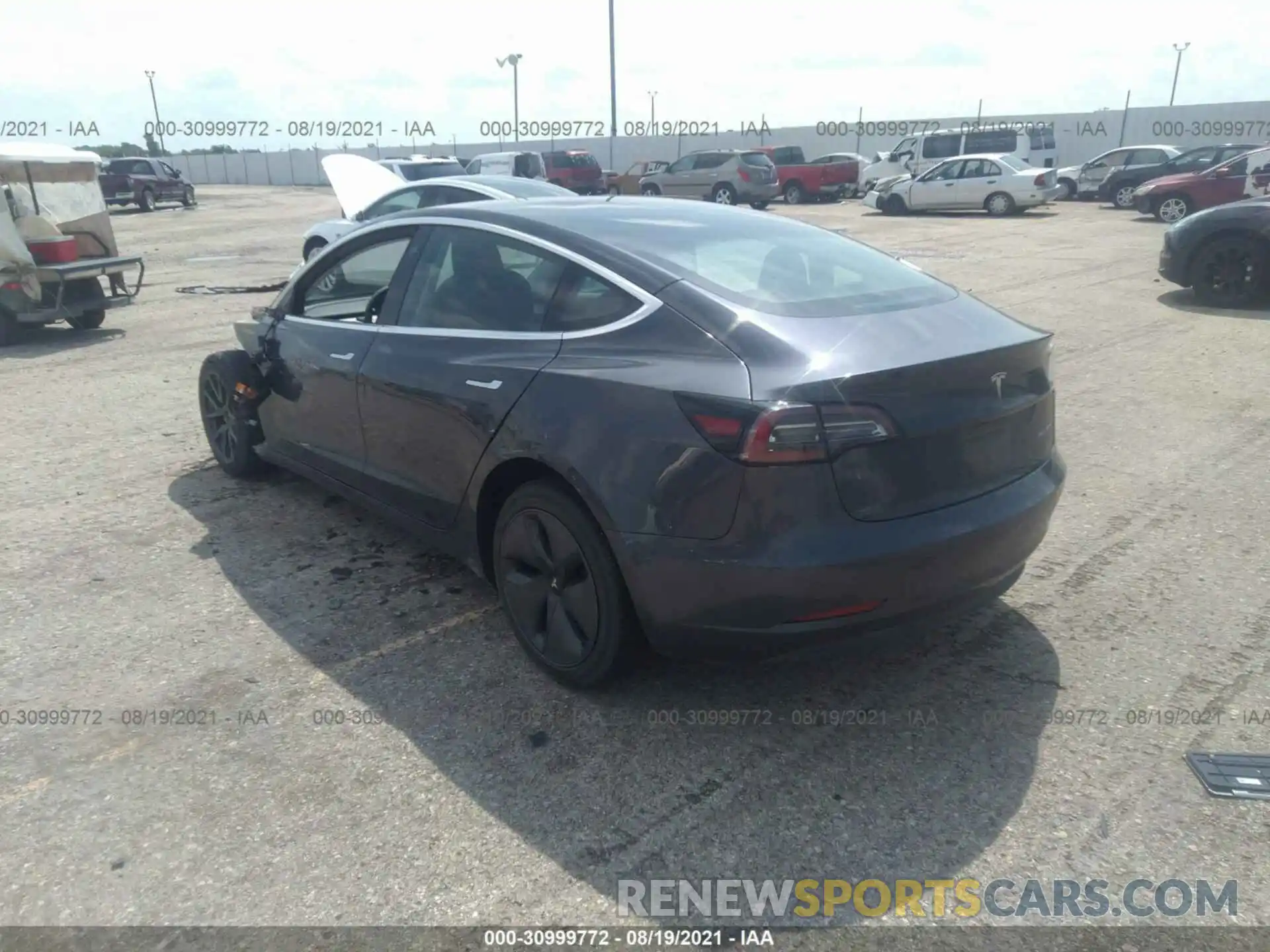 3 Photograph of a damaged car 5YJ3E1EB6KF209908 TESLA MODEL 3 2019