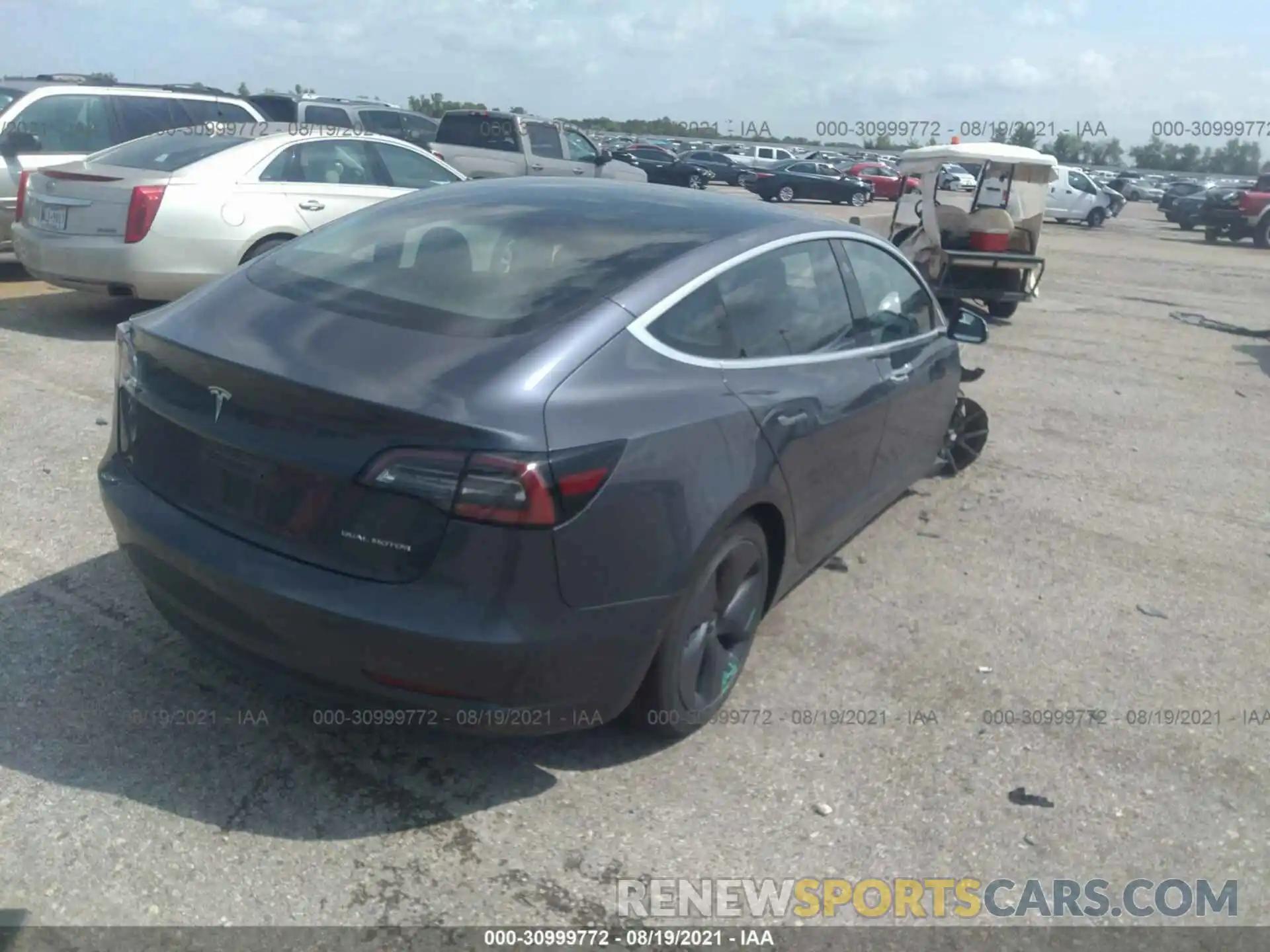 4 Photograph of a damaged car 5YJ3E1EB6KF209908 TESLA MODEL 3 2019