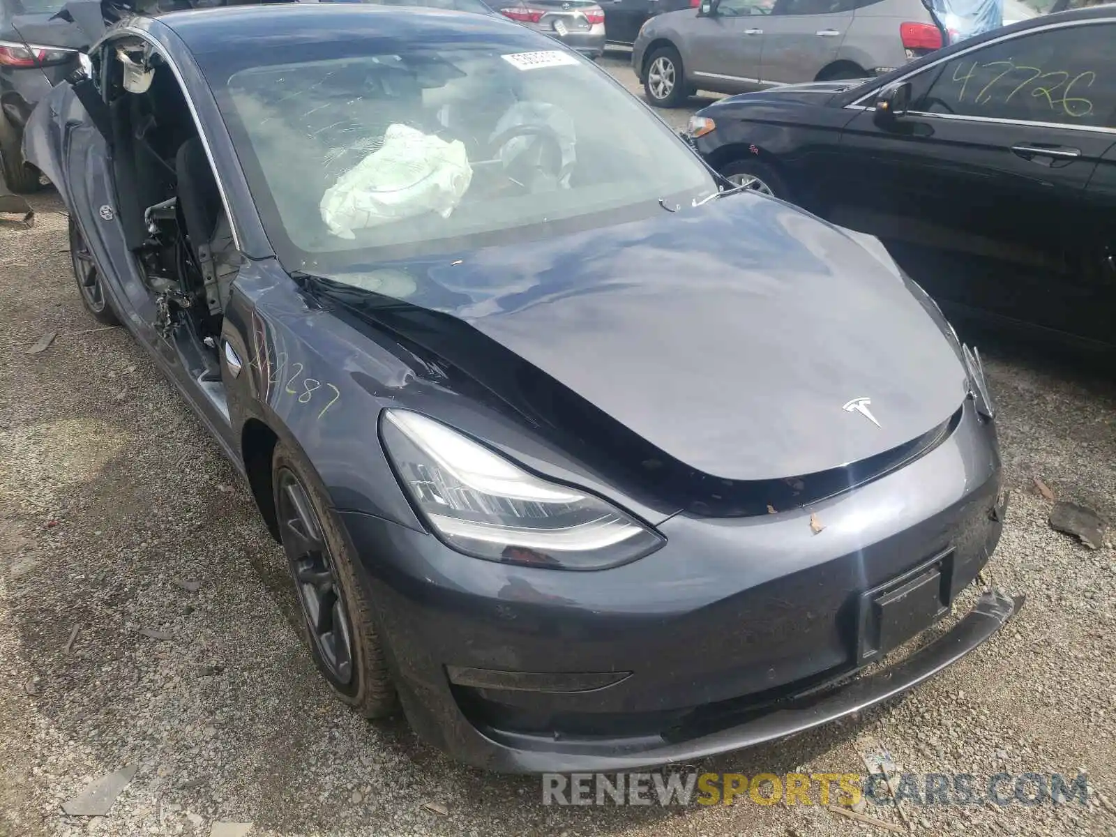 1 Photograph of a damaged car 5YJ3E1EB6KF210105 TESLA MODEL 3 2019