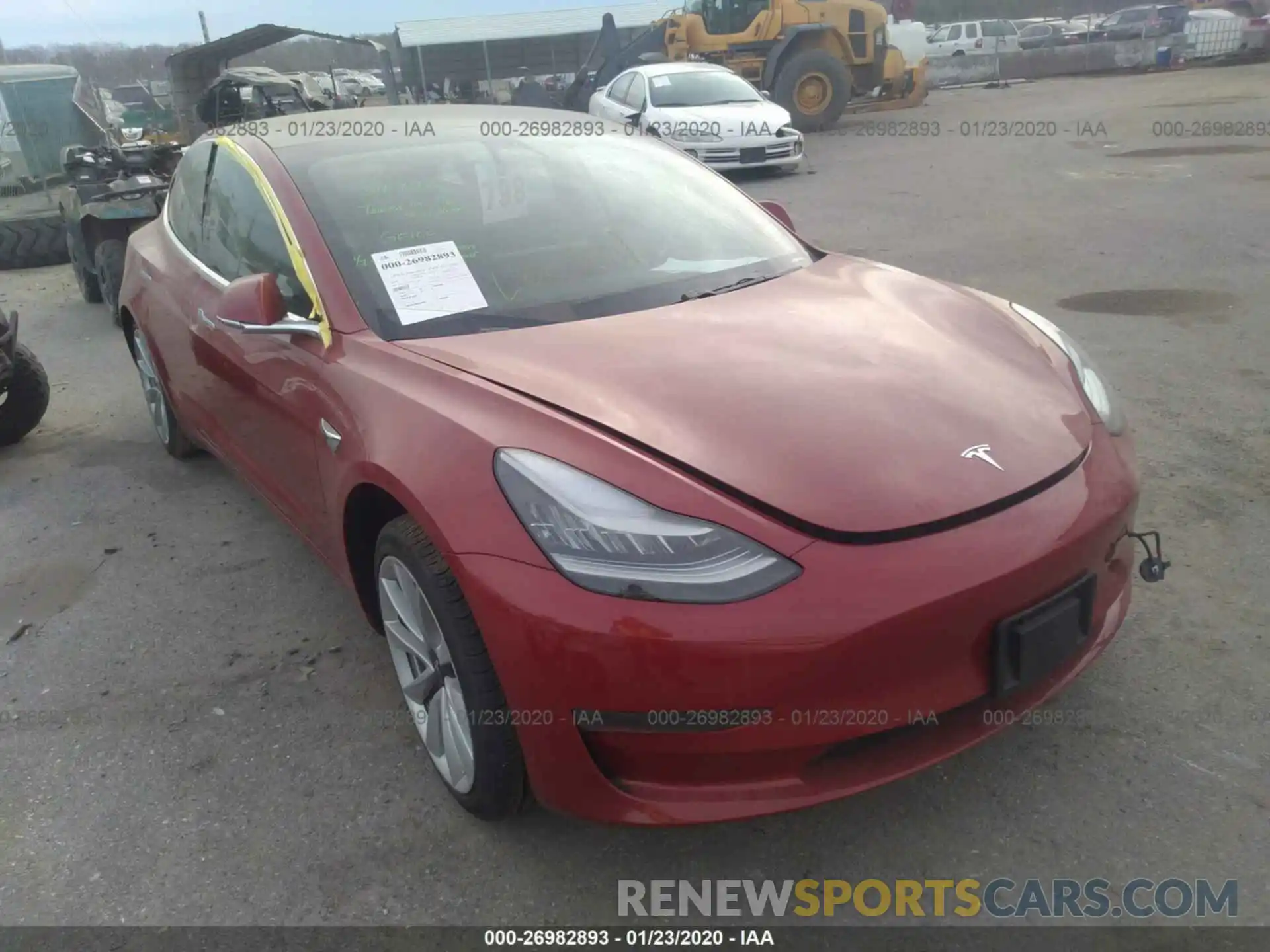 1 Фотография поврежденного автомобиля 5YJ3E1EB6KF210606 TESLA MODEL 3 2019