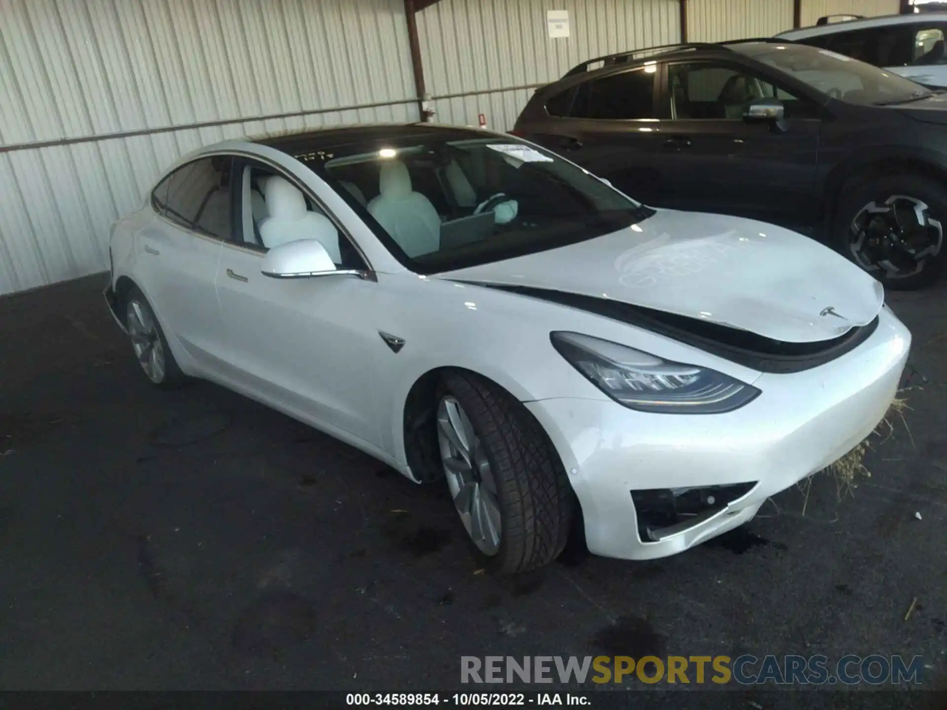 1 Photograph of a damaged car 5YJ3E1EB6KF213876 TESLA MODEL 3 2019