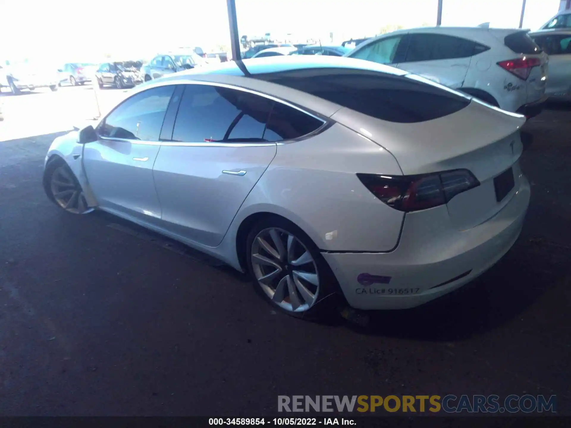 3 Photograph of a damaged car 5YJ3E1EB6KF213876 TESLA MODEL 3 2019