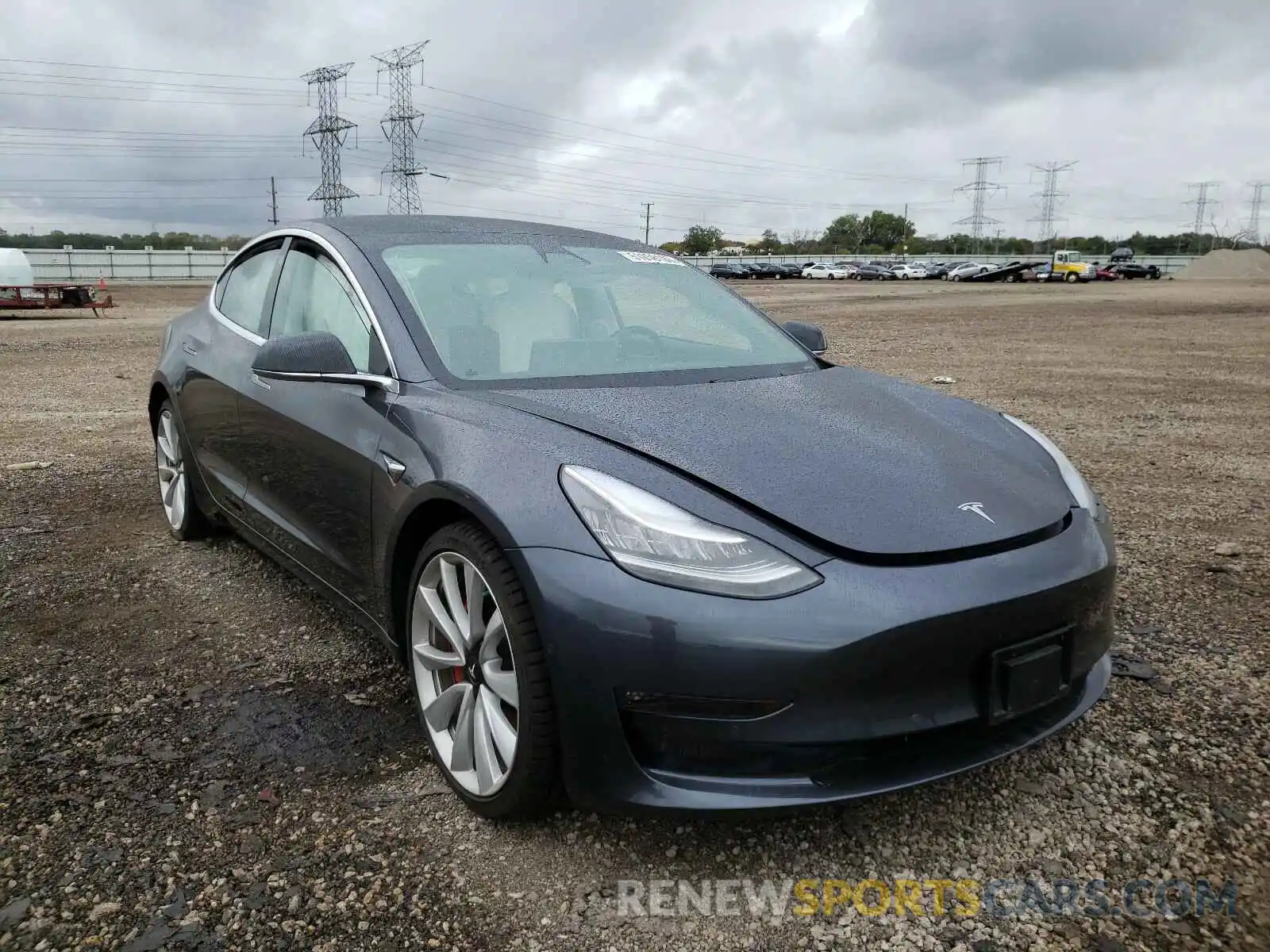 1 Photograph of a damaged car 5YJ3E1EB6KF231567 TESLA MODEL 3 2019