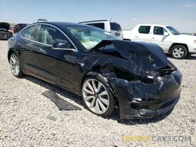 1 Photograph of a damaged car 5YJ3E1EB6KF237272 TESLA MODEL 3 2019