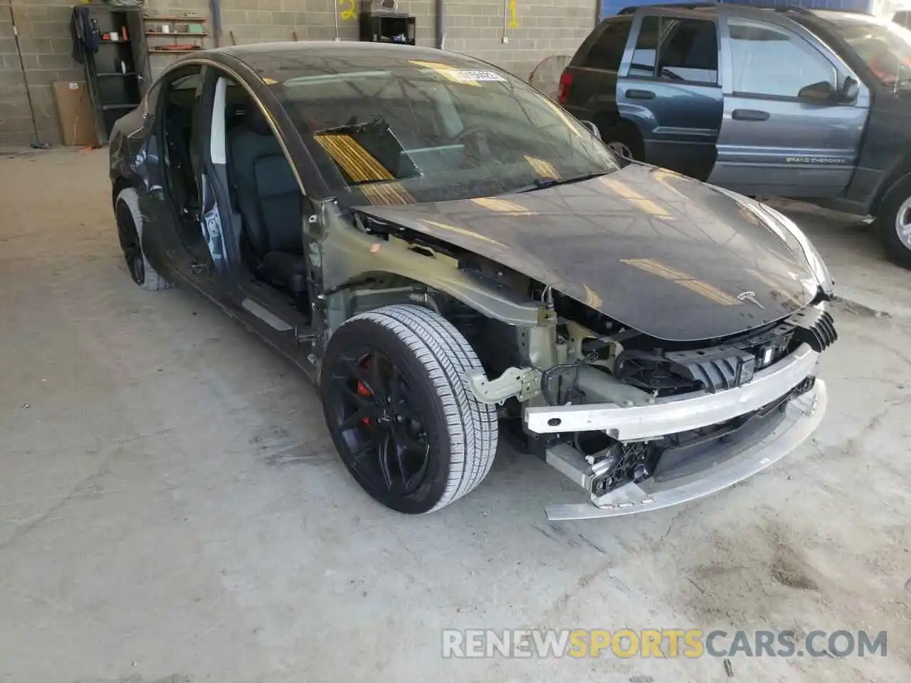 1 Photograph of a damaged car 5YJ3E1EB6KF237577 TESLA MODEL 3 2019