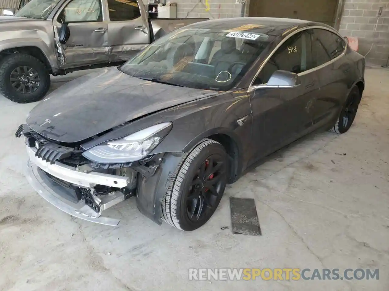 2 Photograph of a damaged car 5YJ3E1EB6KF237577 TESLA MODEL 3 2019