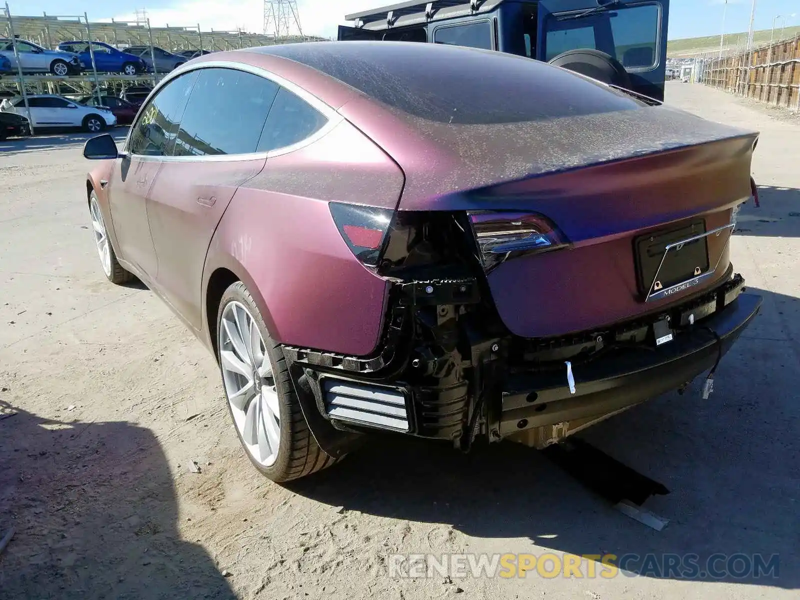 3 Photograph of a damaged car 5YJ3E1EB6KF238289 TESLA MODEL 3 2019