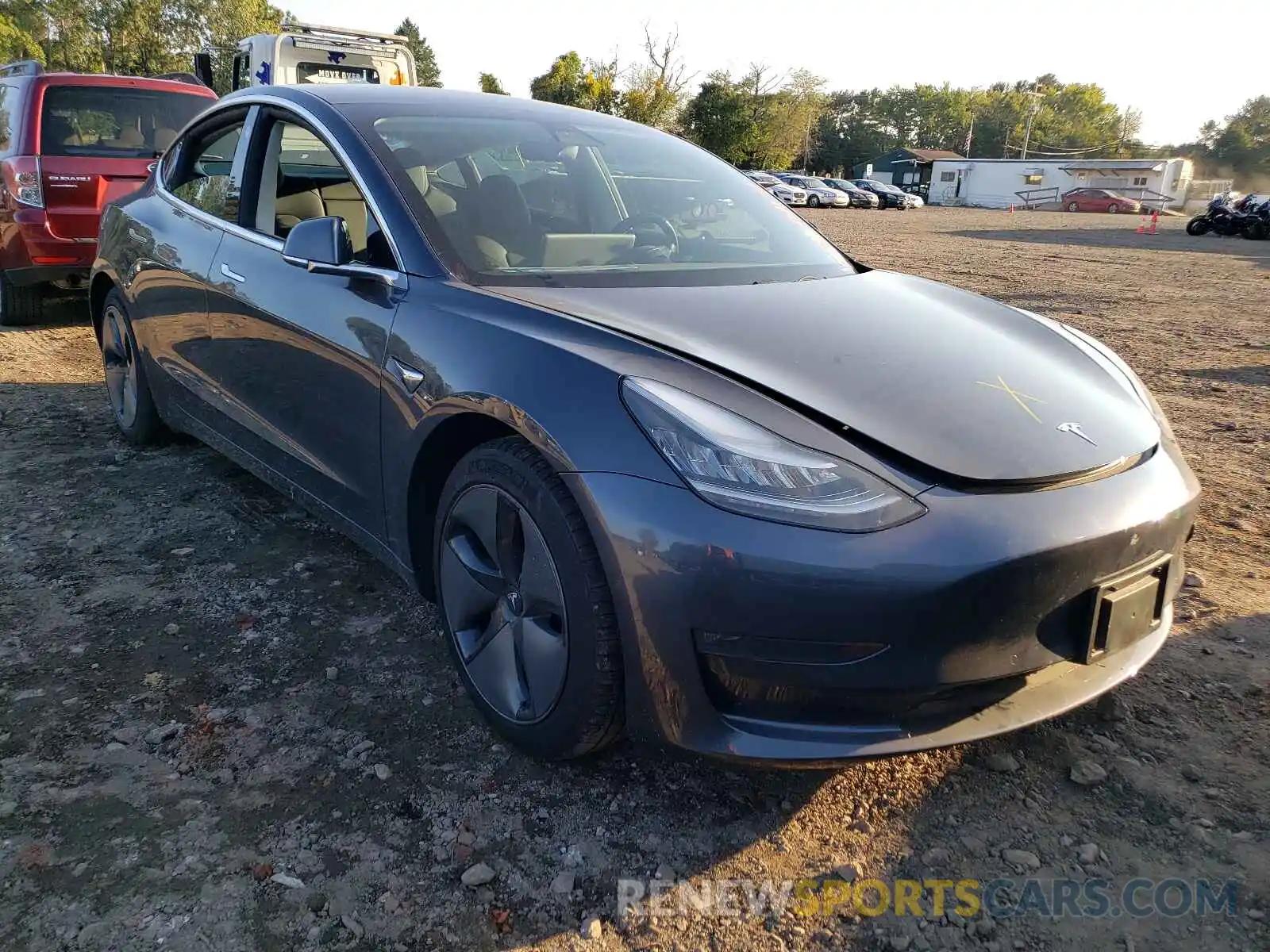 1 Photograph of a damaged car 5YJ3E1EB6KF359422 TESLA MODEL 3 2019