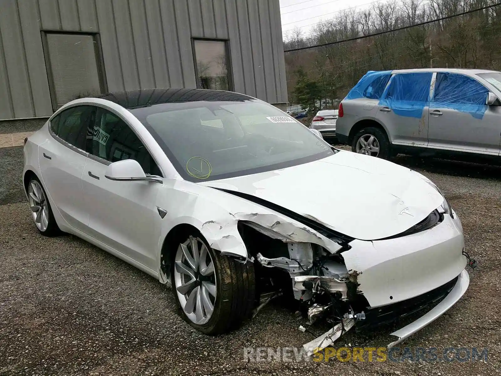 1 Photograph of a damaged car 5YJ3E1EB6KF365155 TESLA MODEL 3 2019