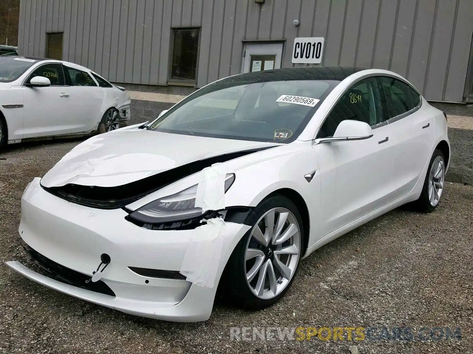 2 Photograph of a damaged car 5YJ3E1EB6KF365155 TESLA MODEL 3 2019