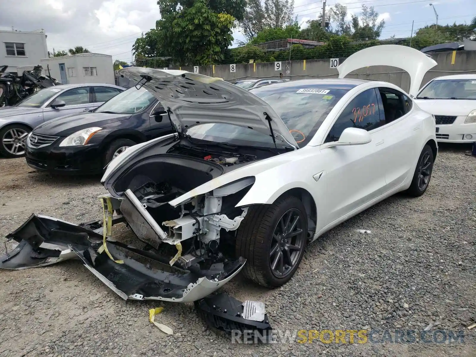 2 Photograph of a damaged car 5YJ3E1EB6KF365639 TESLA MODEL 3 2019