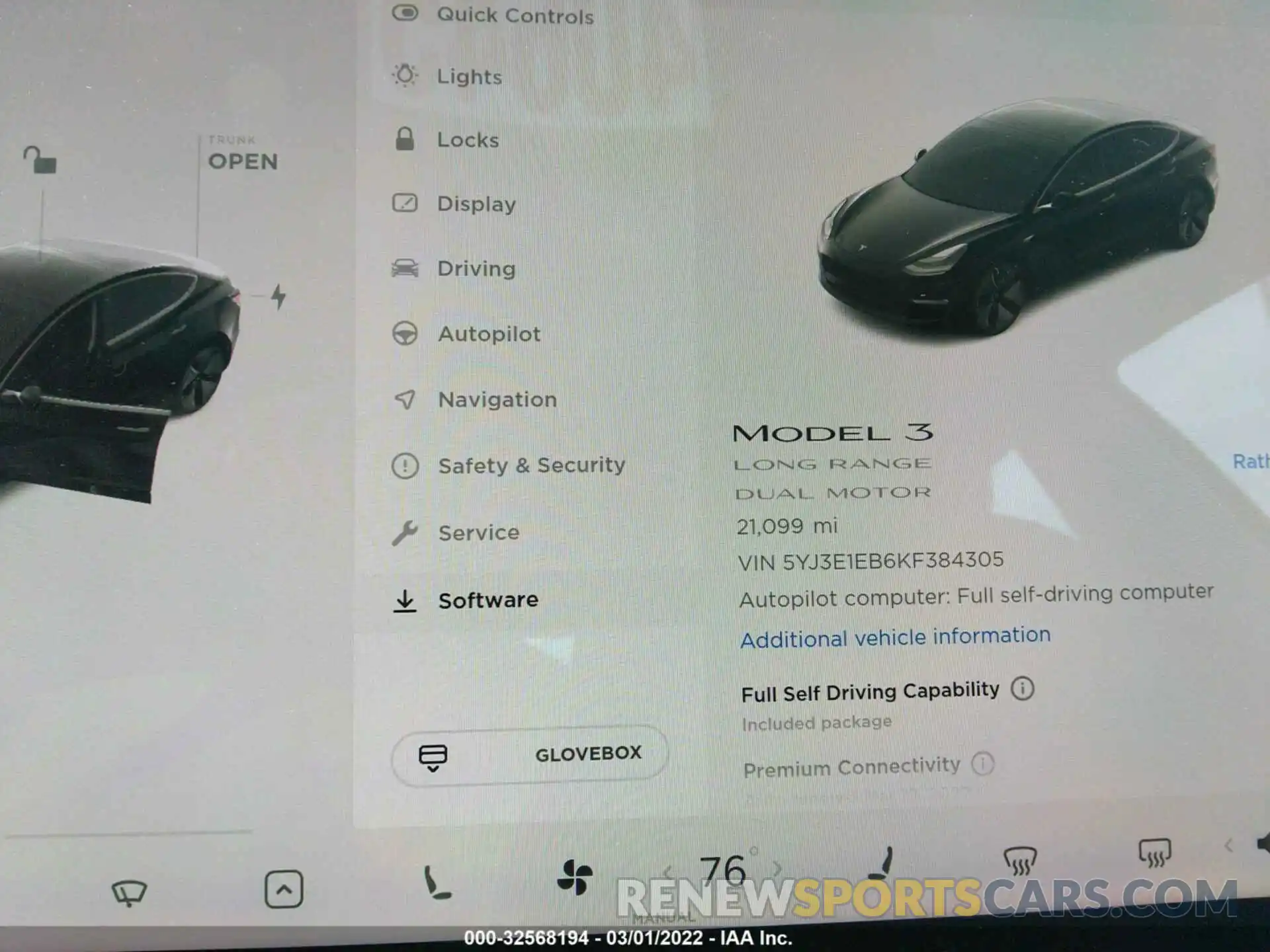 7 Photograph of a damaged car 5YJ3E1EB6KF384305 TESLA MODEL 3 2019