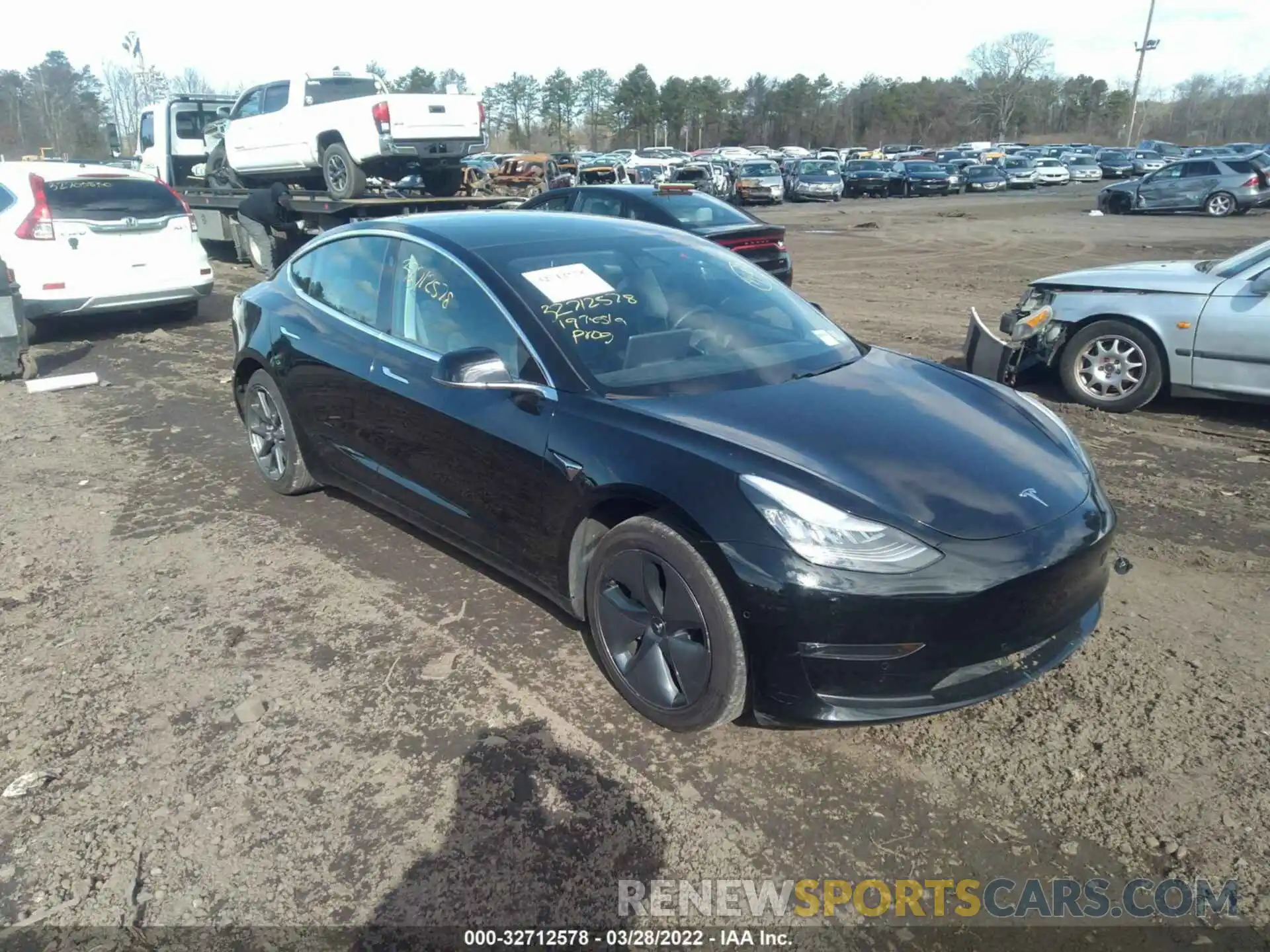 1 Photograph of a damaged car 5YJ3E1EB6KF384336 TESLA MODEL 3 2019