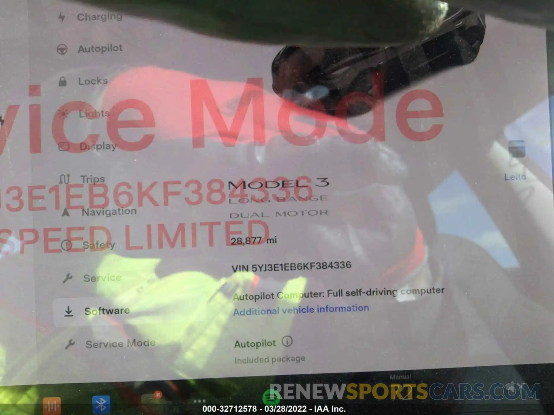 7 Photograph of a damaged car 5YJ3E1EB6KF384336 TESLA MODEL 3 2019