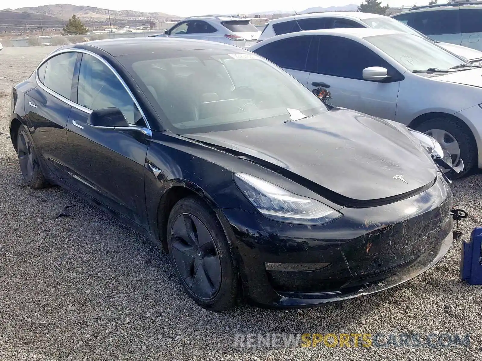 1 Photograph of a damaged car 5YJ3E1EB6KF384496 TESLA MODEL 3 2019