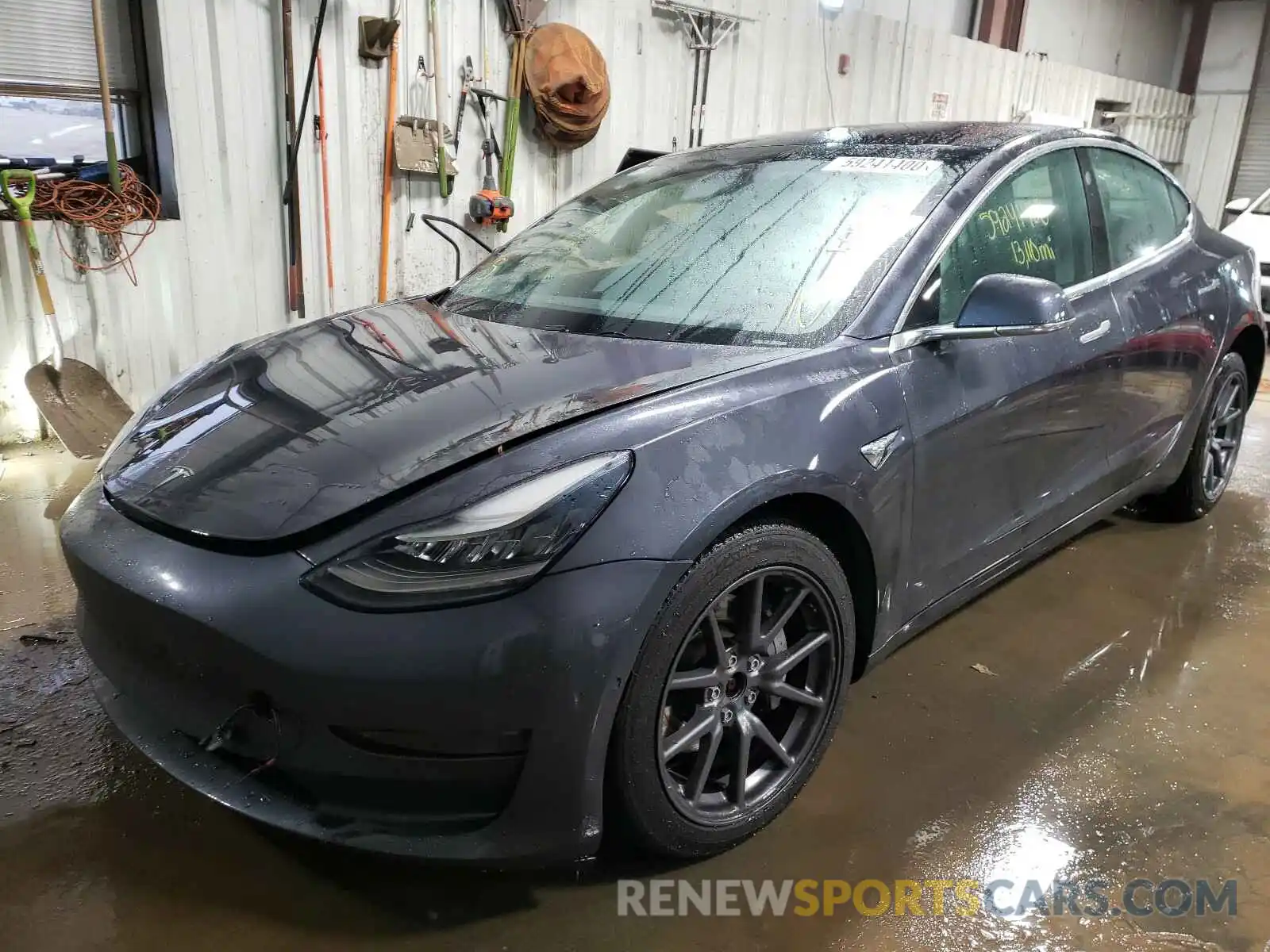 2 Photograph of a damaged car 5YJ3E1EB6KF386863 TESLA MODEL 3 2019