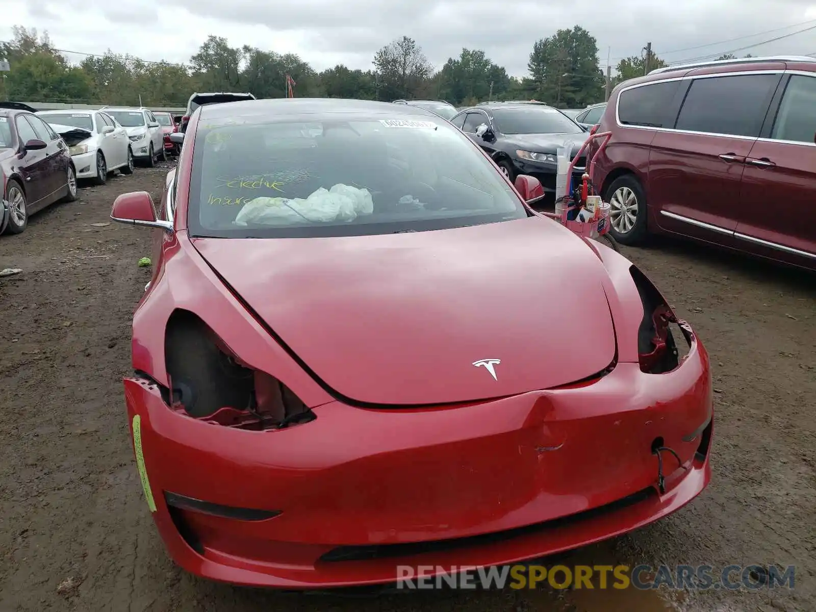 9 Photograph of a damaged car 5YJ3E1EB6KF387155 TESLA MODEL 3 2019